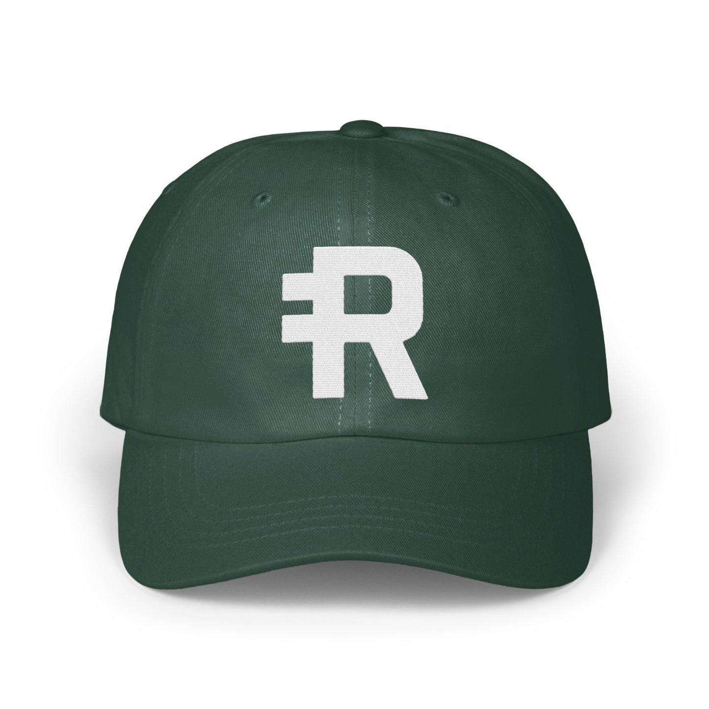 Stylish Dark Green Hat with Bold White Logo product type