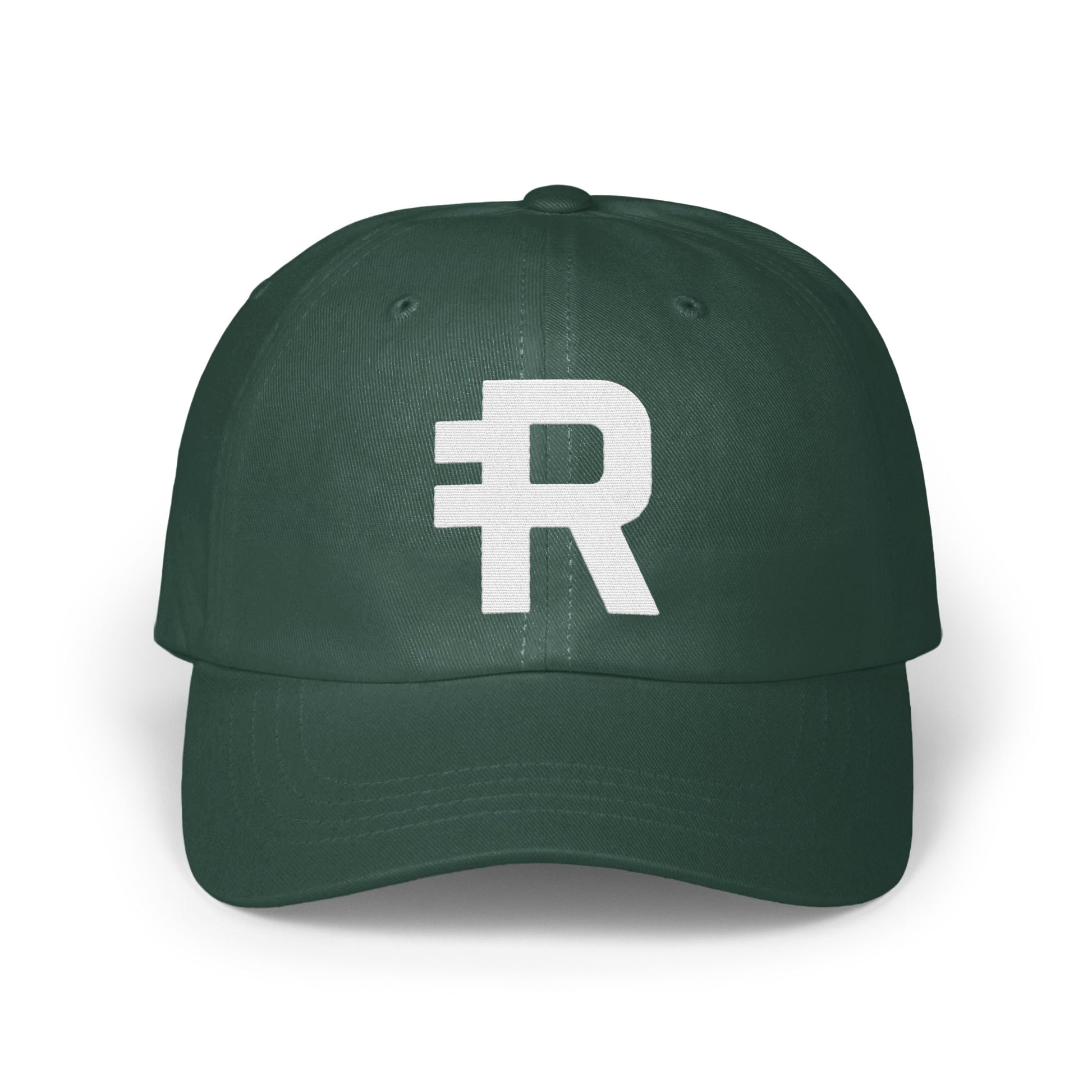 Stylish Dark Green Hat with Bold White Logo product type