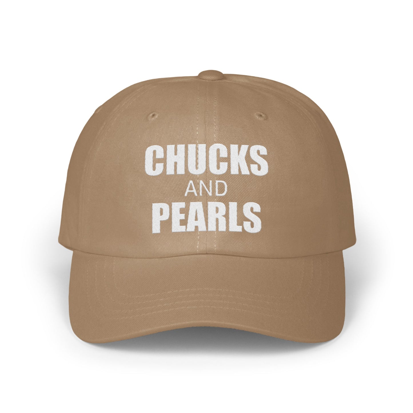 Chucks And Pearls Statement Embroidered Hat product