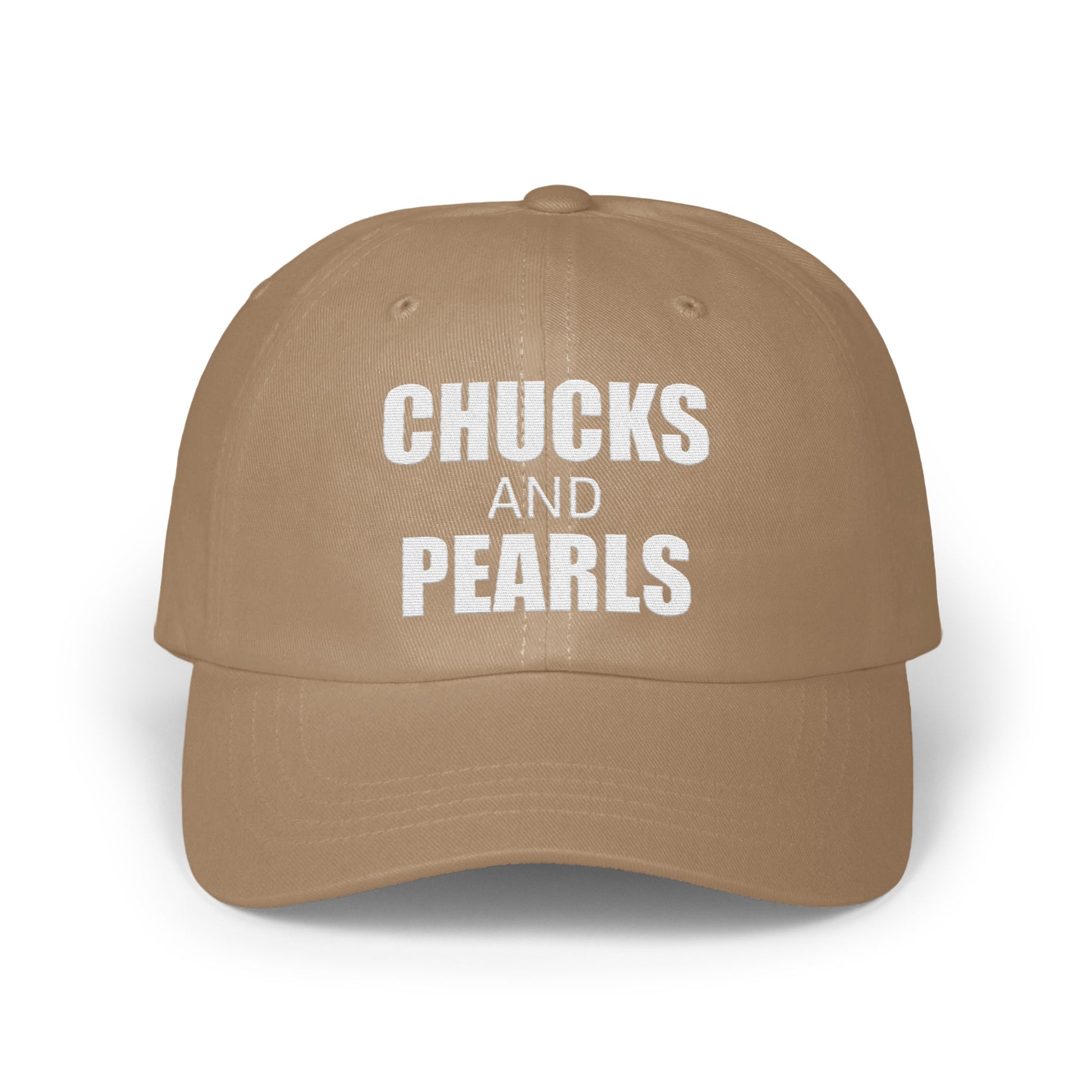 Chucks And Pearls Statement Embroidered Hat product
