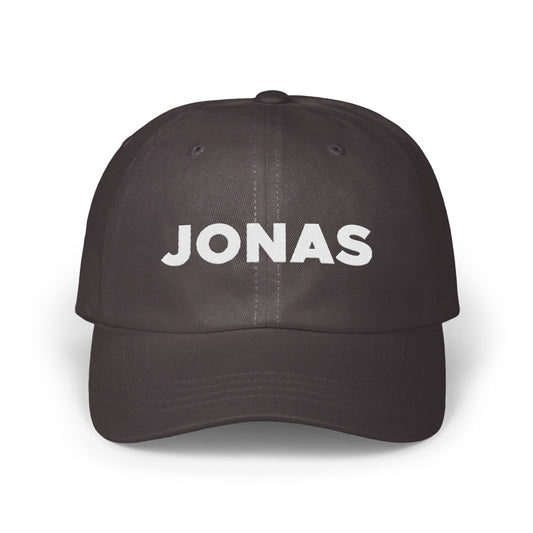 Customizable Black Cap with Bold Text Hat product