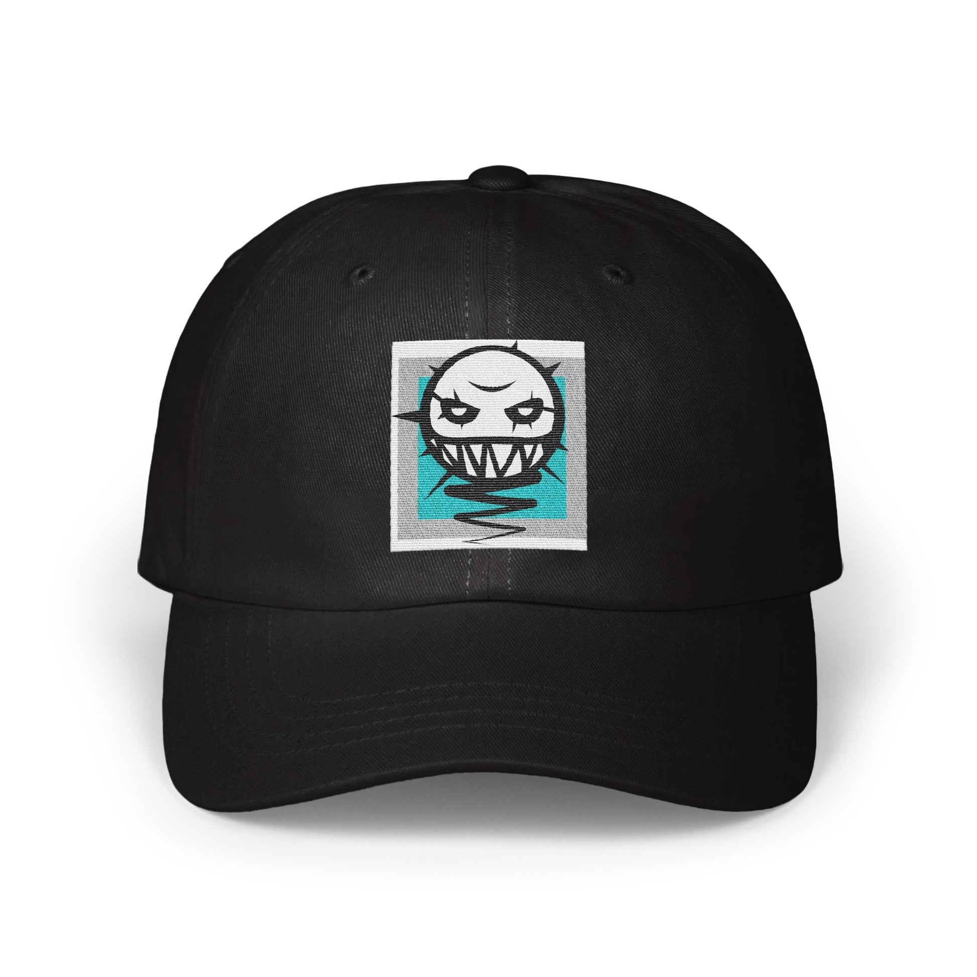 Edgy Illustrated Face Design Black Cap product