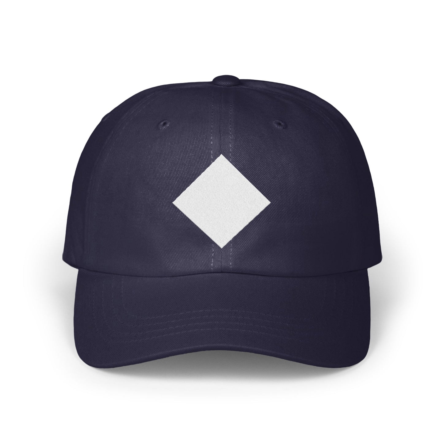 Stylish Navy Blue Hat with Unique White Diamond pattern product type
