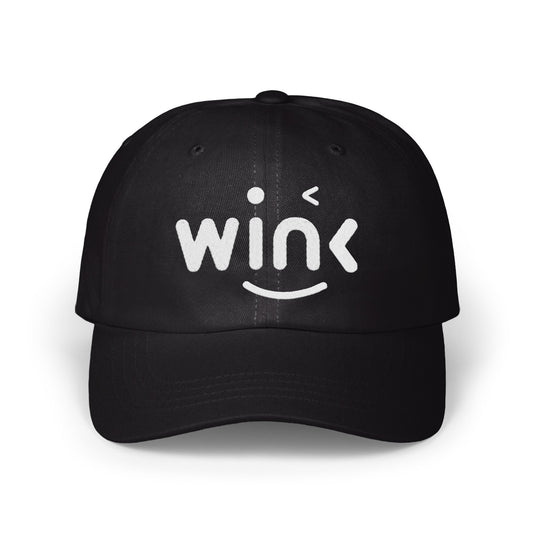 Wink Black Hat with Smiley Design product type