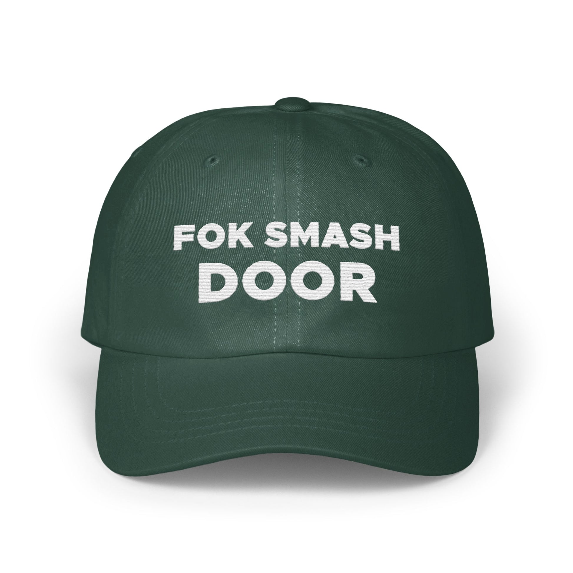 FOK SMASH DOOR Green Adjustable Baseball Cap product