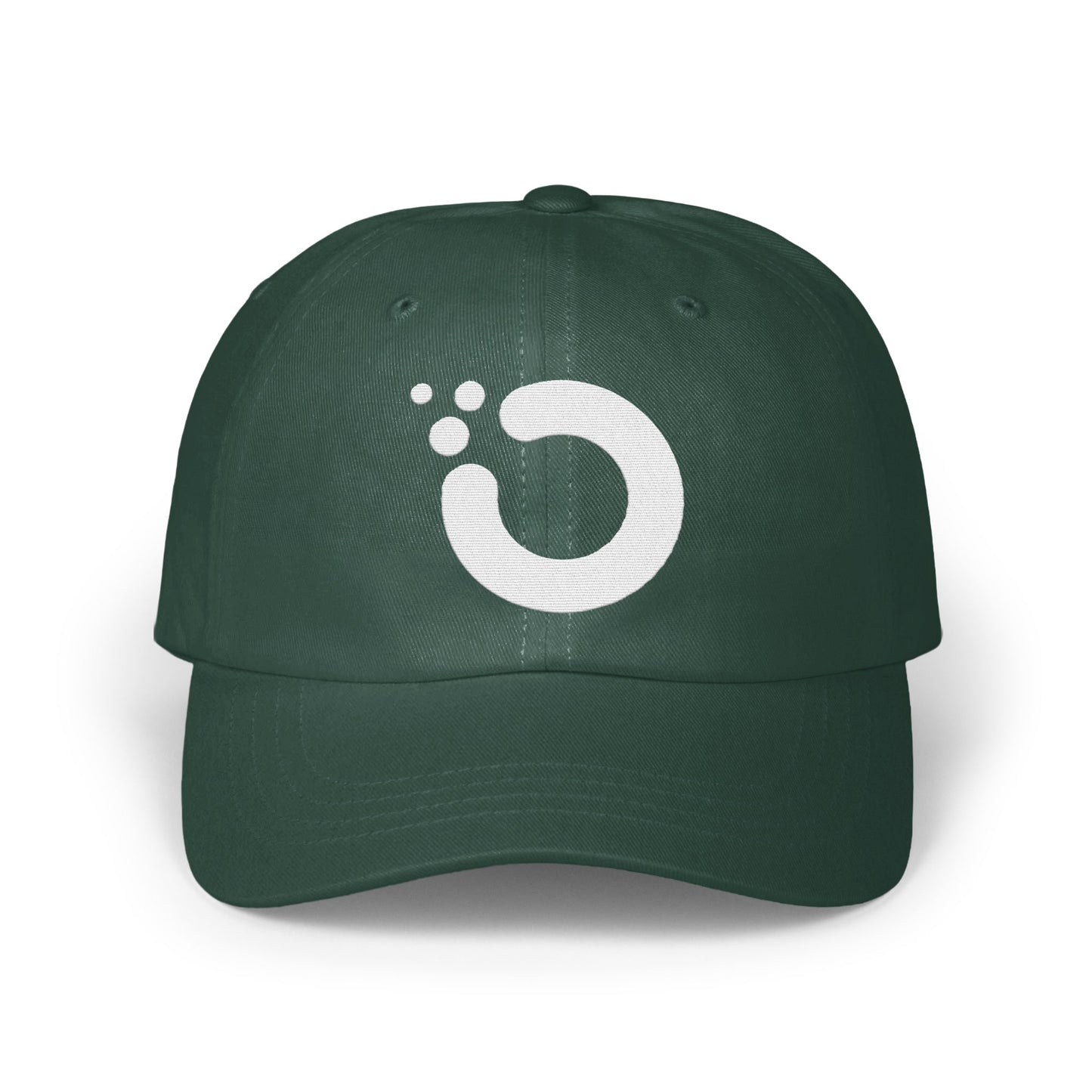 Stylish Forest Green Cap with Unique Logo Hat product