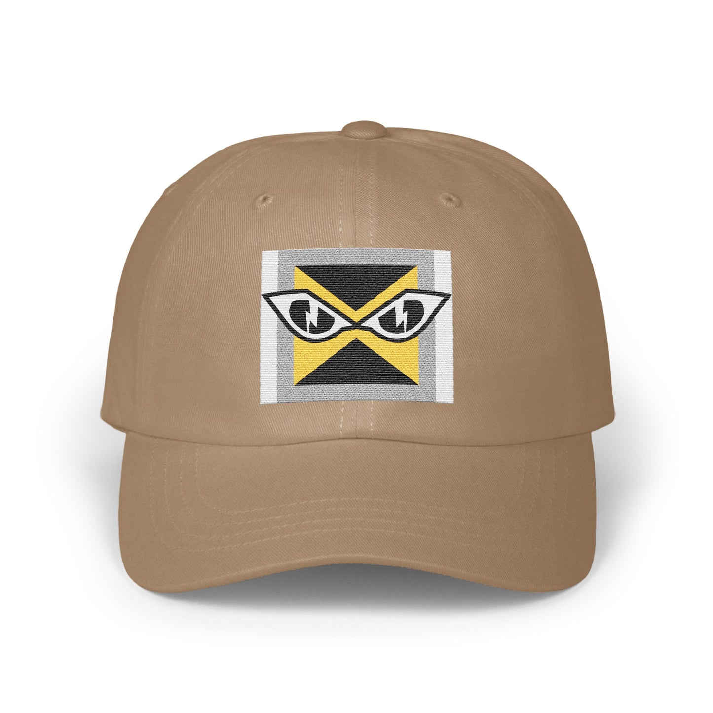 Stylish Tan Baseball Cap with Eye Logo product type