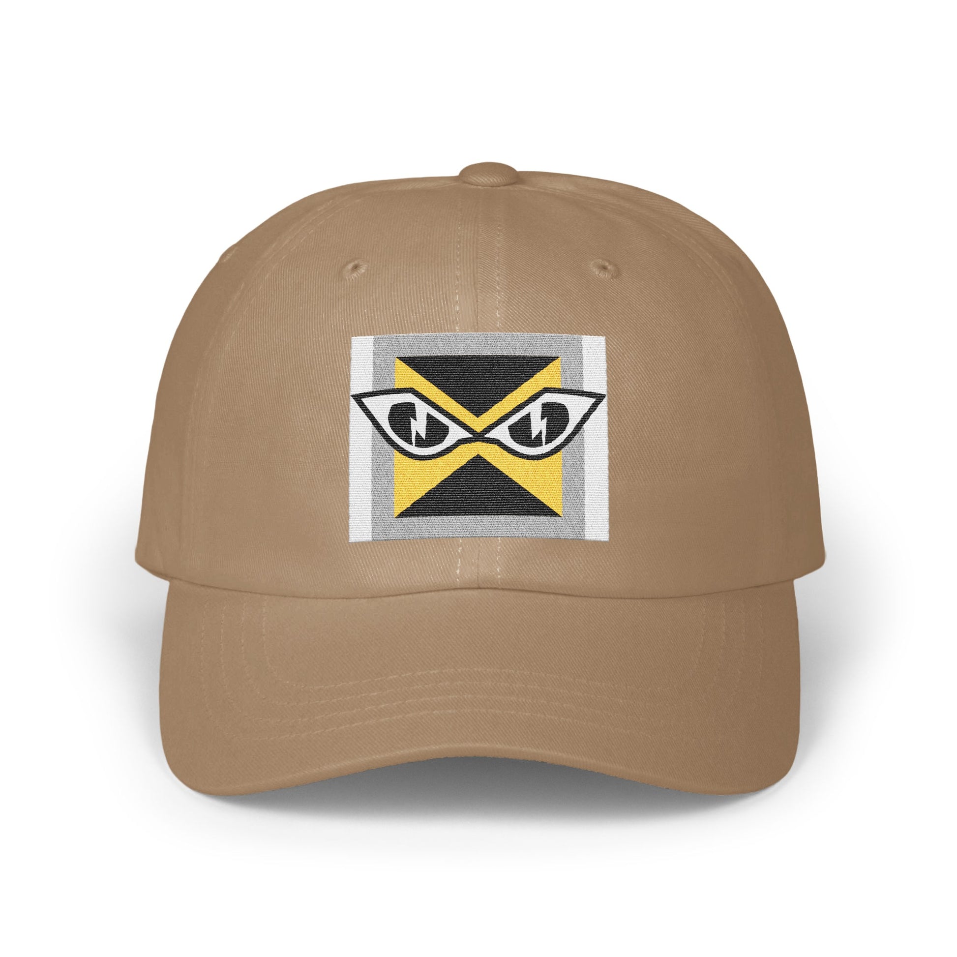 Stylish Tan Baseball Cap with Eye Logo product type