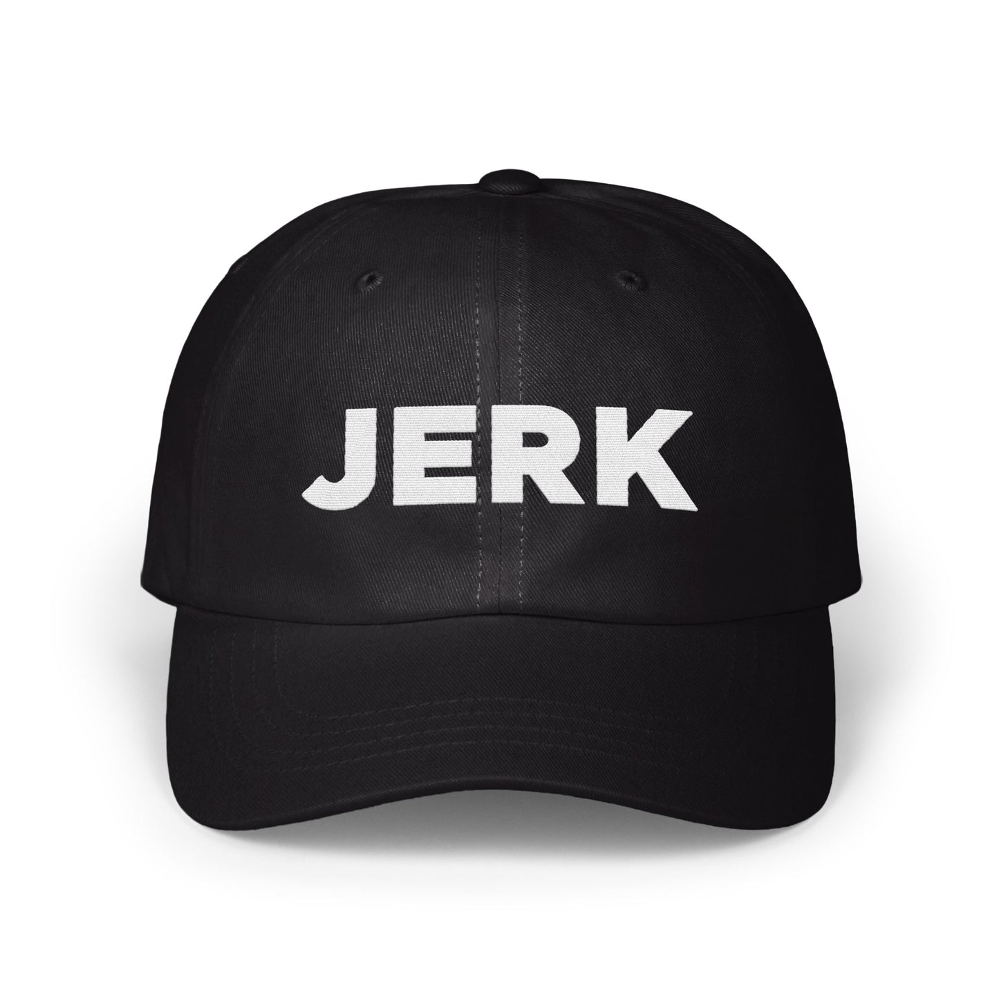 JERK Text Printed Black Curved Structured Hat product