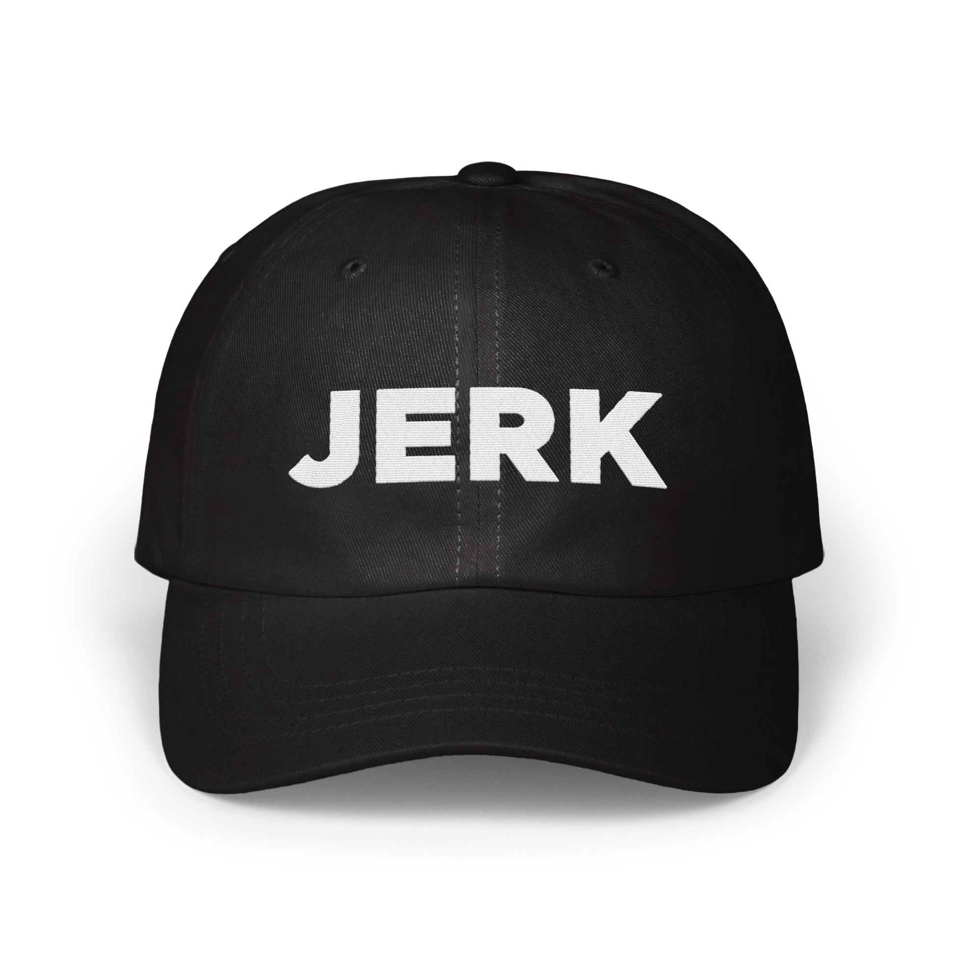 JERK Text Printed Black Curved Structured Hat product