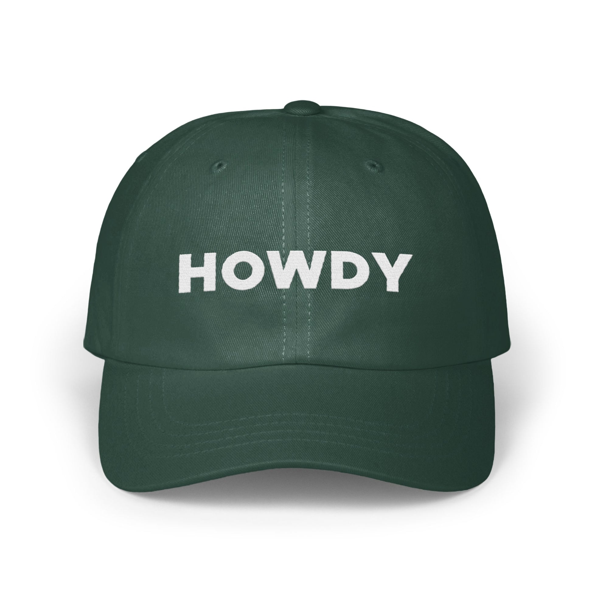 Howdy Greeting Embroidered Green Cap product type