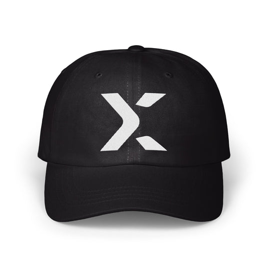 Stylish Black Cap with Sleek Logo Design product type