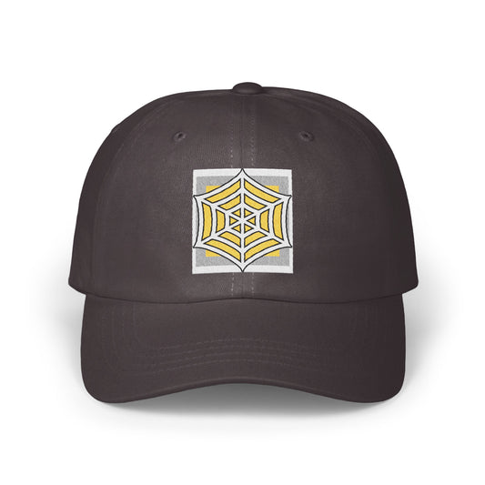 Stylish Black Cap with Vibrant Yellow Spiderweb product type