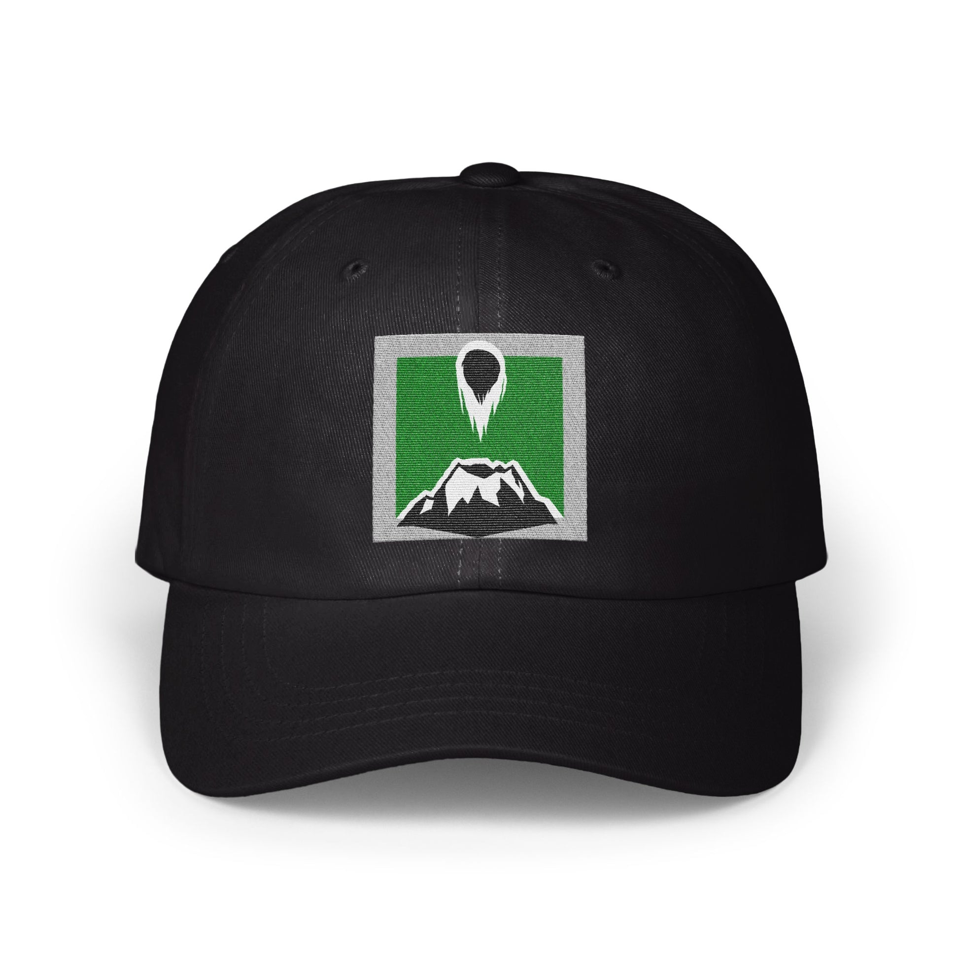 Green and White Mountain Design Black Hat product type