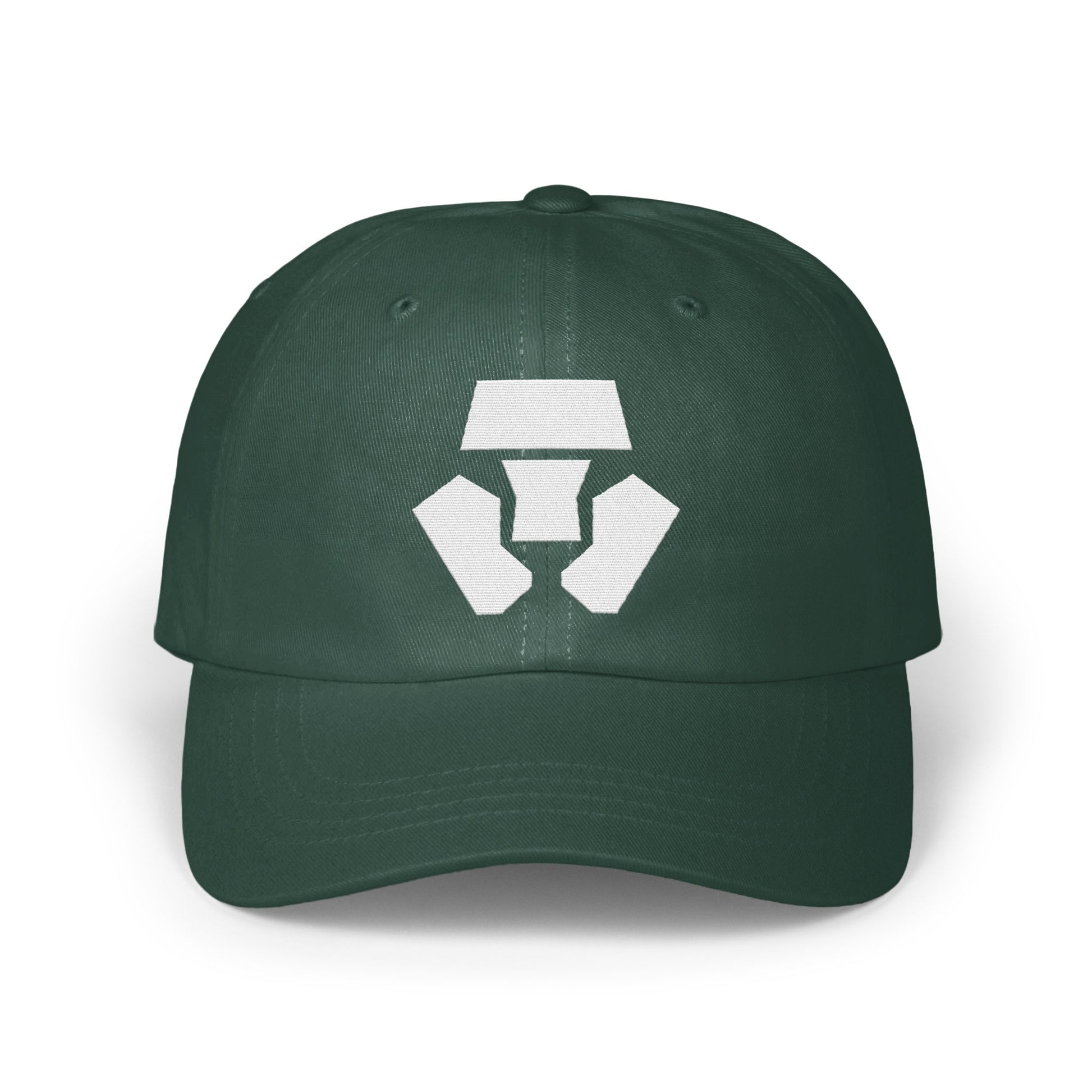 Stylish Green Cap with Unique Logo Design product type
