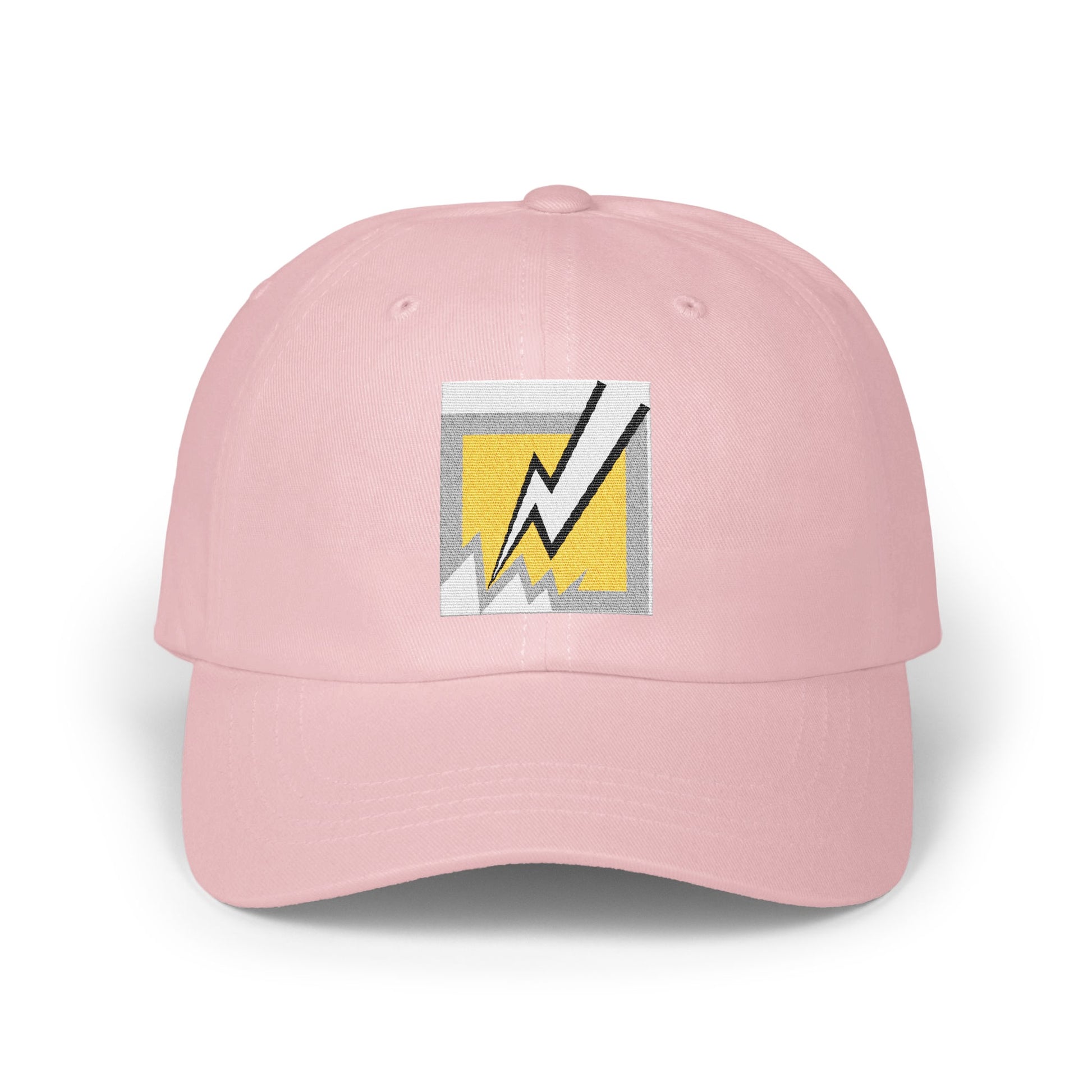 Stylish Pink Cap with Lightning Bolt Design Cap