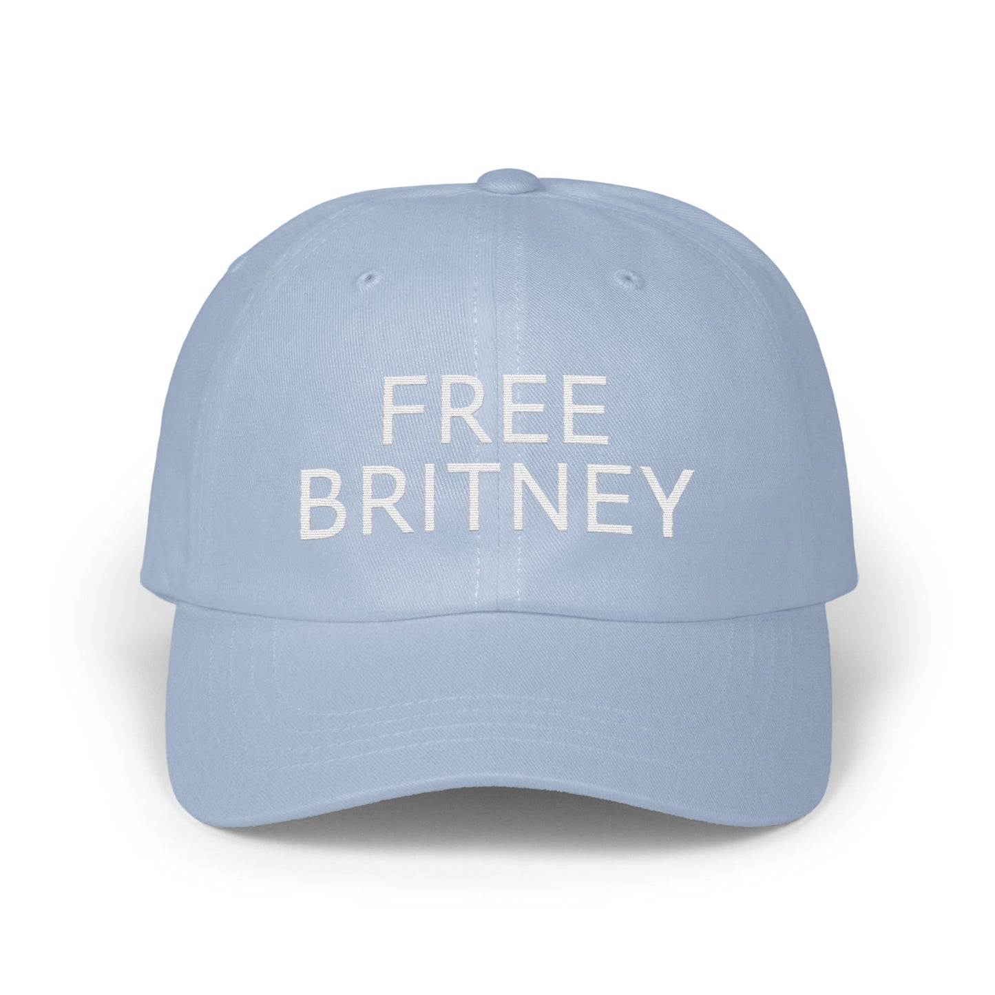 Free Britney Text Design Light Blue Baseball Cap Product