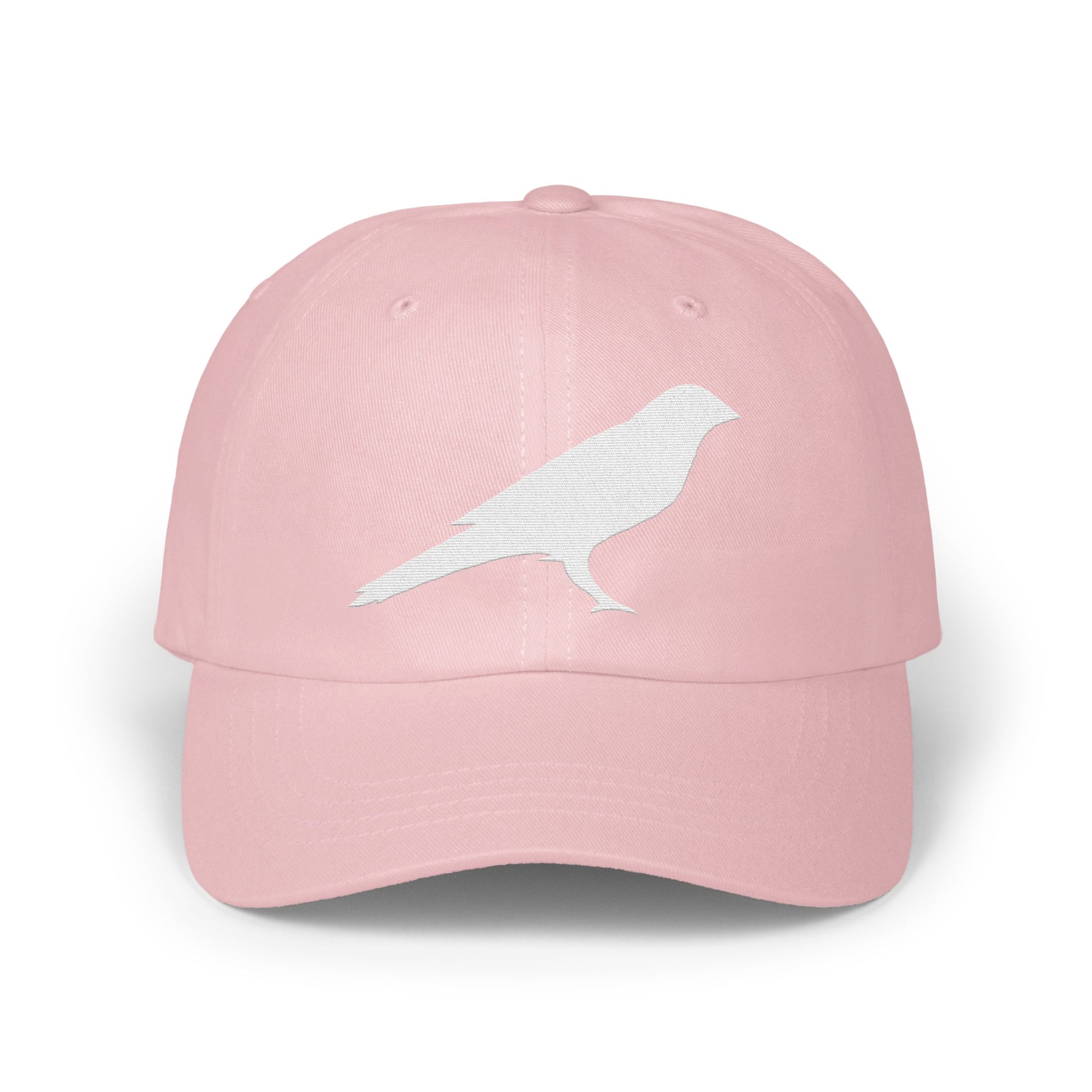 Pink Baseball Cap with White Bird Embroidery product type