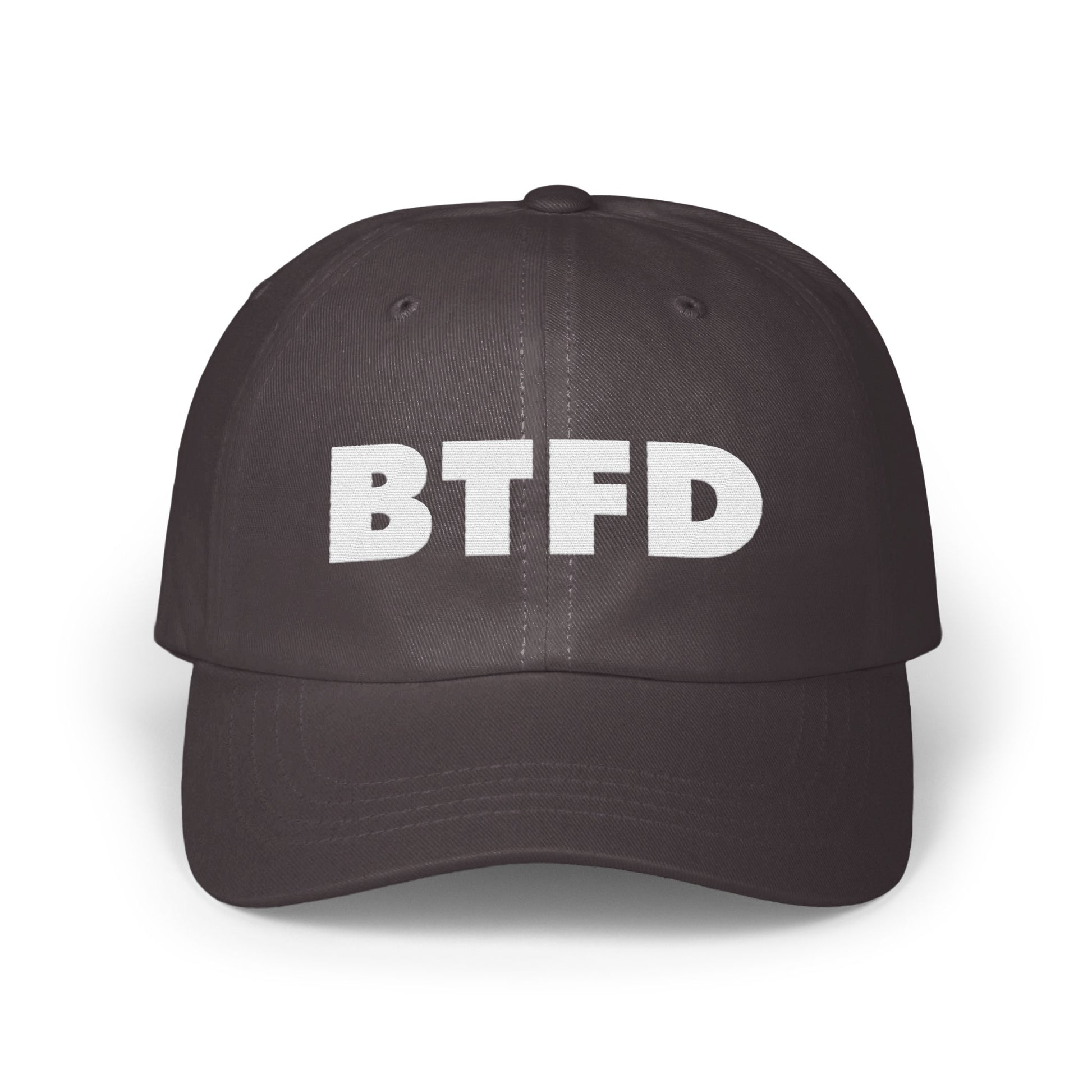 BTFD Hat with Bold White Letters on Front product