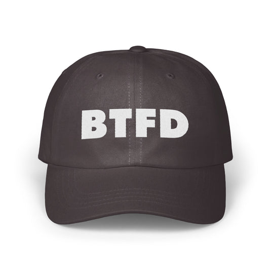 BTFD Hat with Bold White Letters on Front product