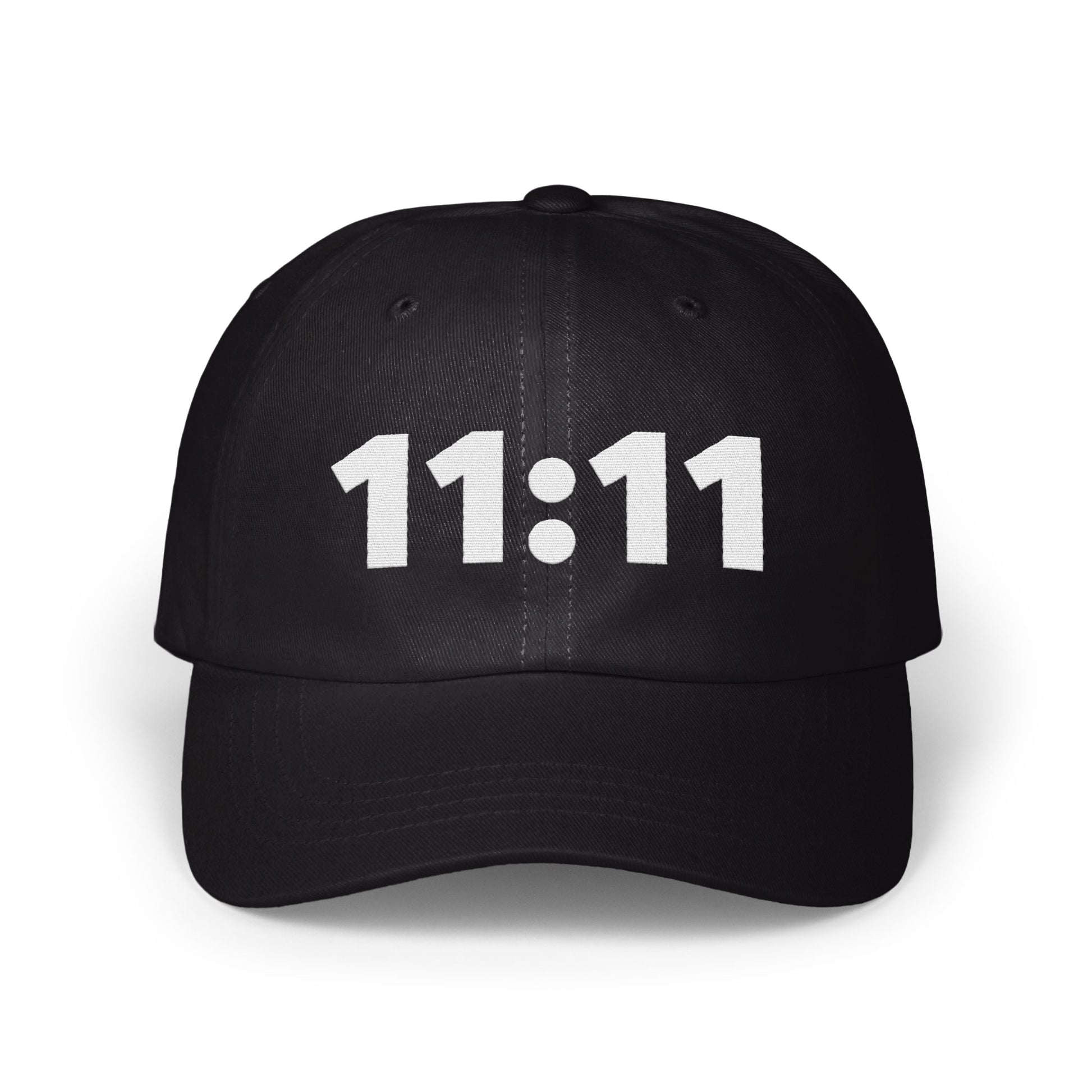 11:11 Printed Black Baseball Cap Fashion Clothing product