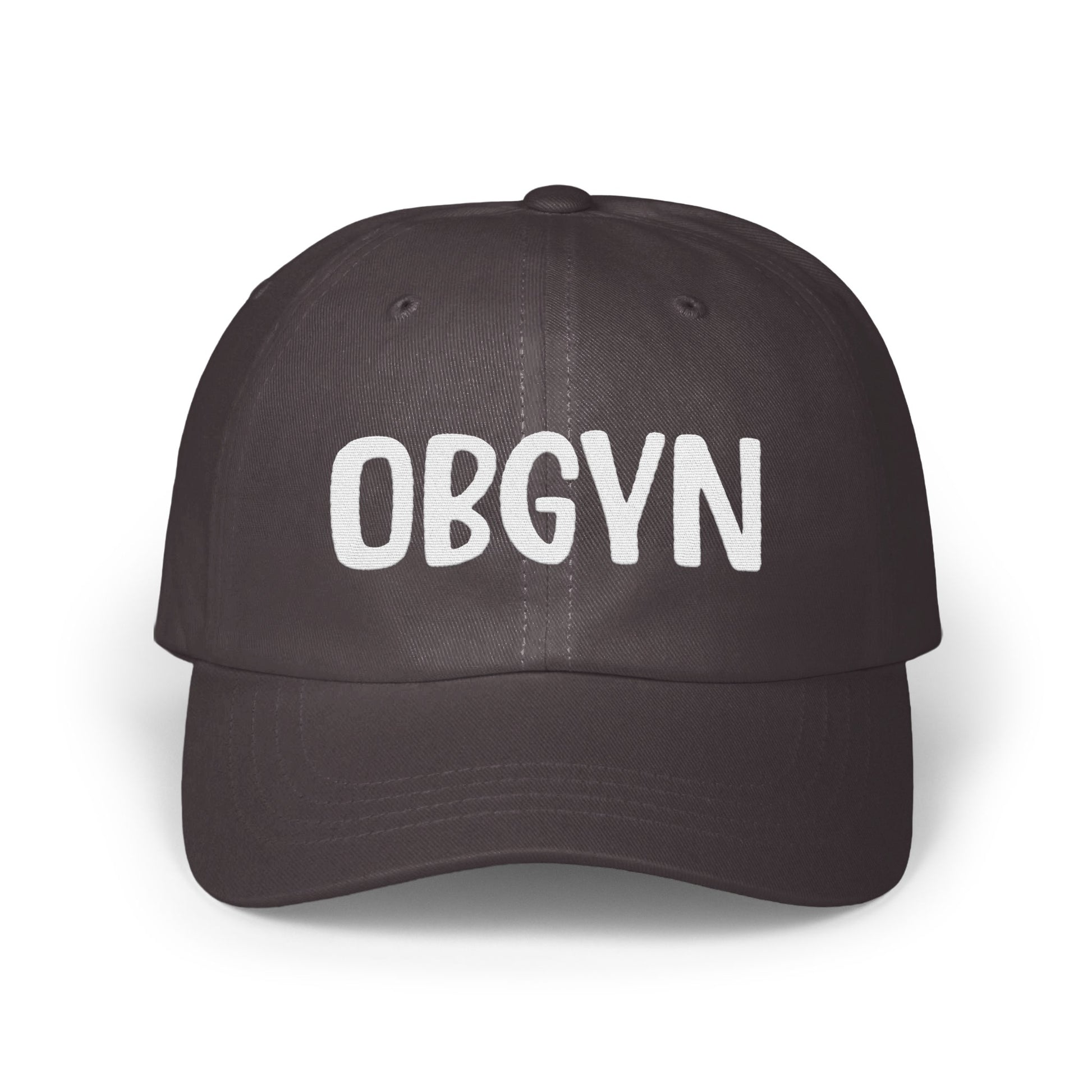 OBGYN Text Embroidered Black Baseball Cap product