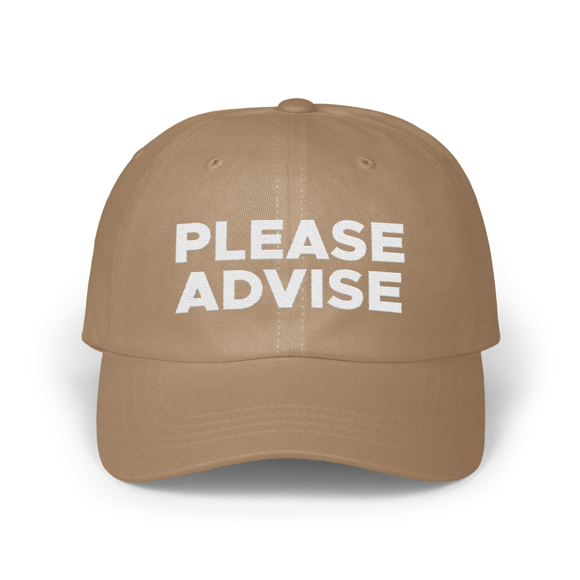 Please Advise Embroidered Adjustable Baseball Cap product