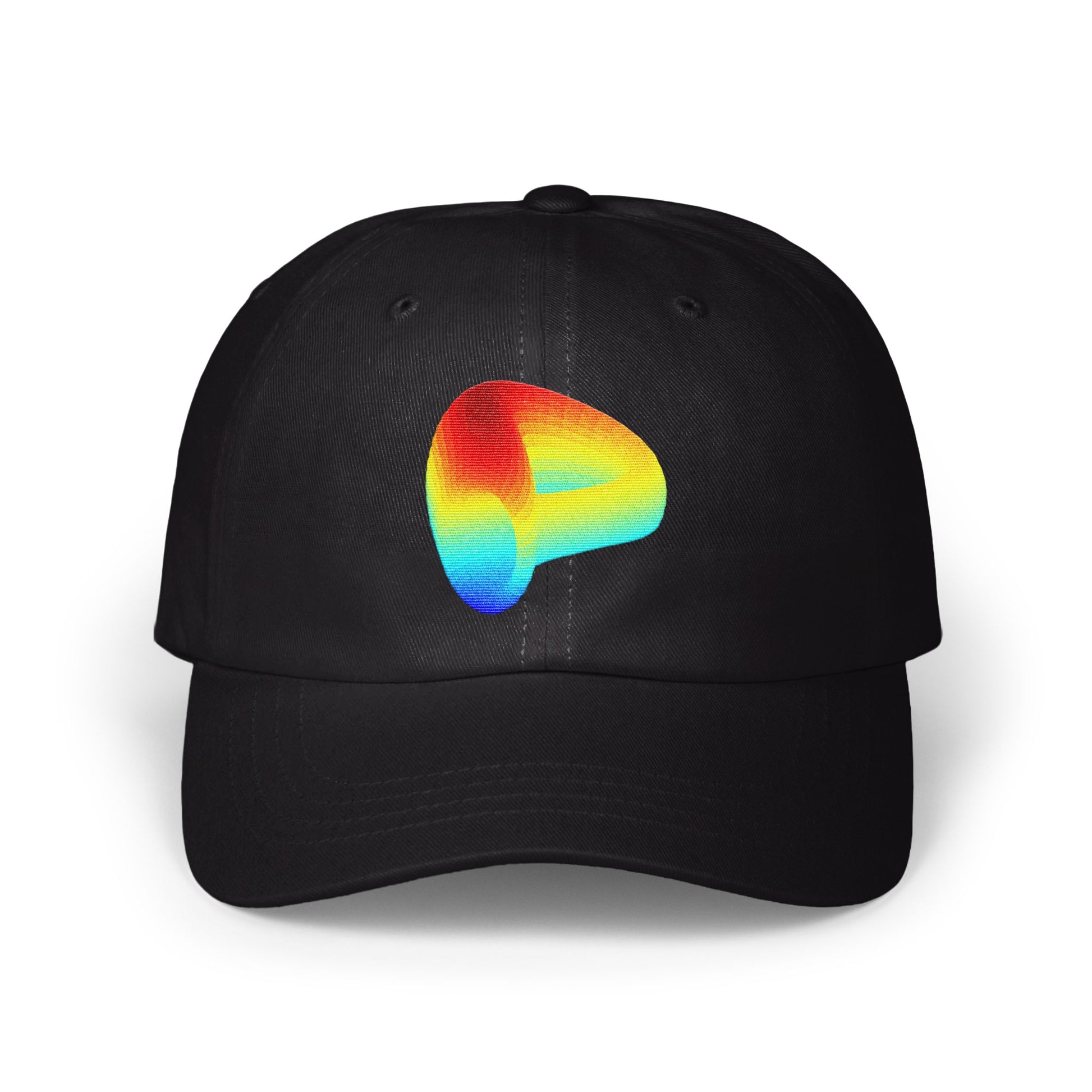 Rainbow Patterned Black Baseball Cap product type