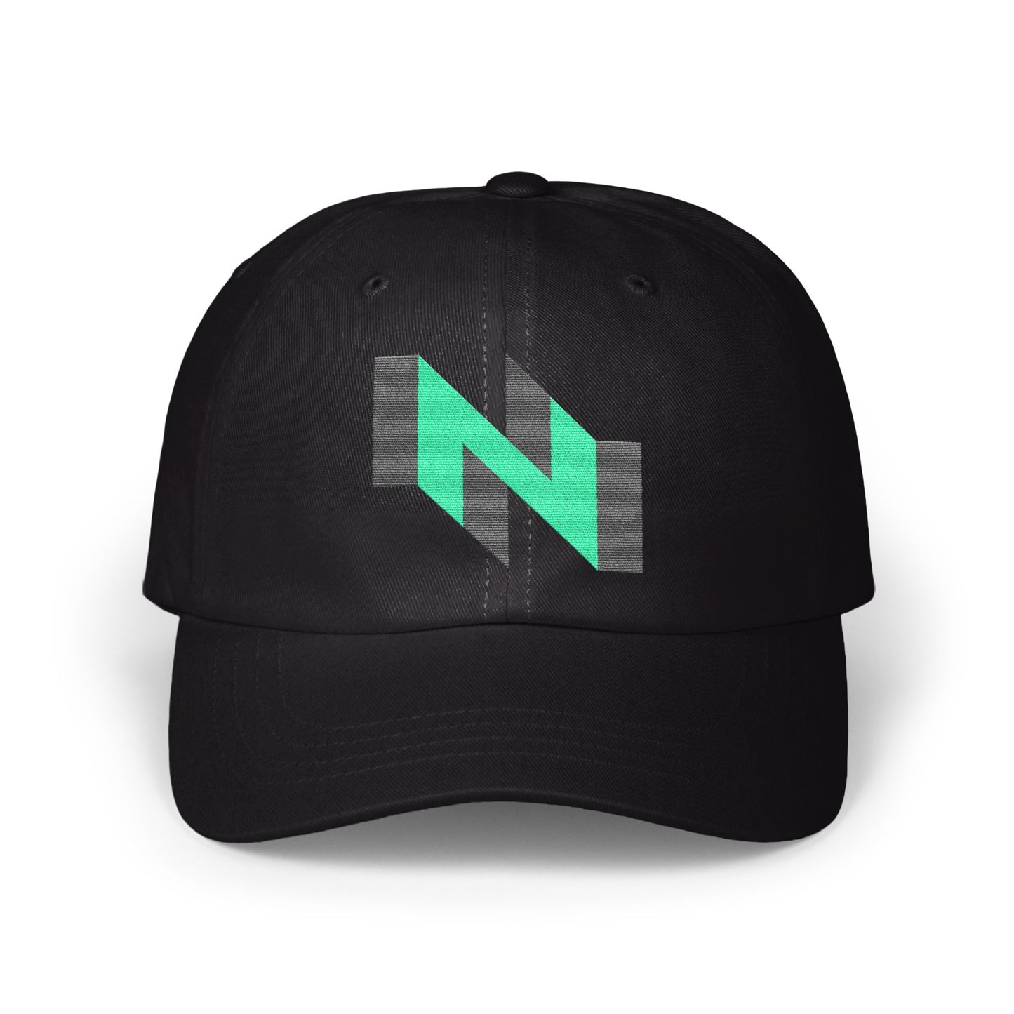 Stylish Black Cap with Green N Logo Hat product