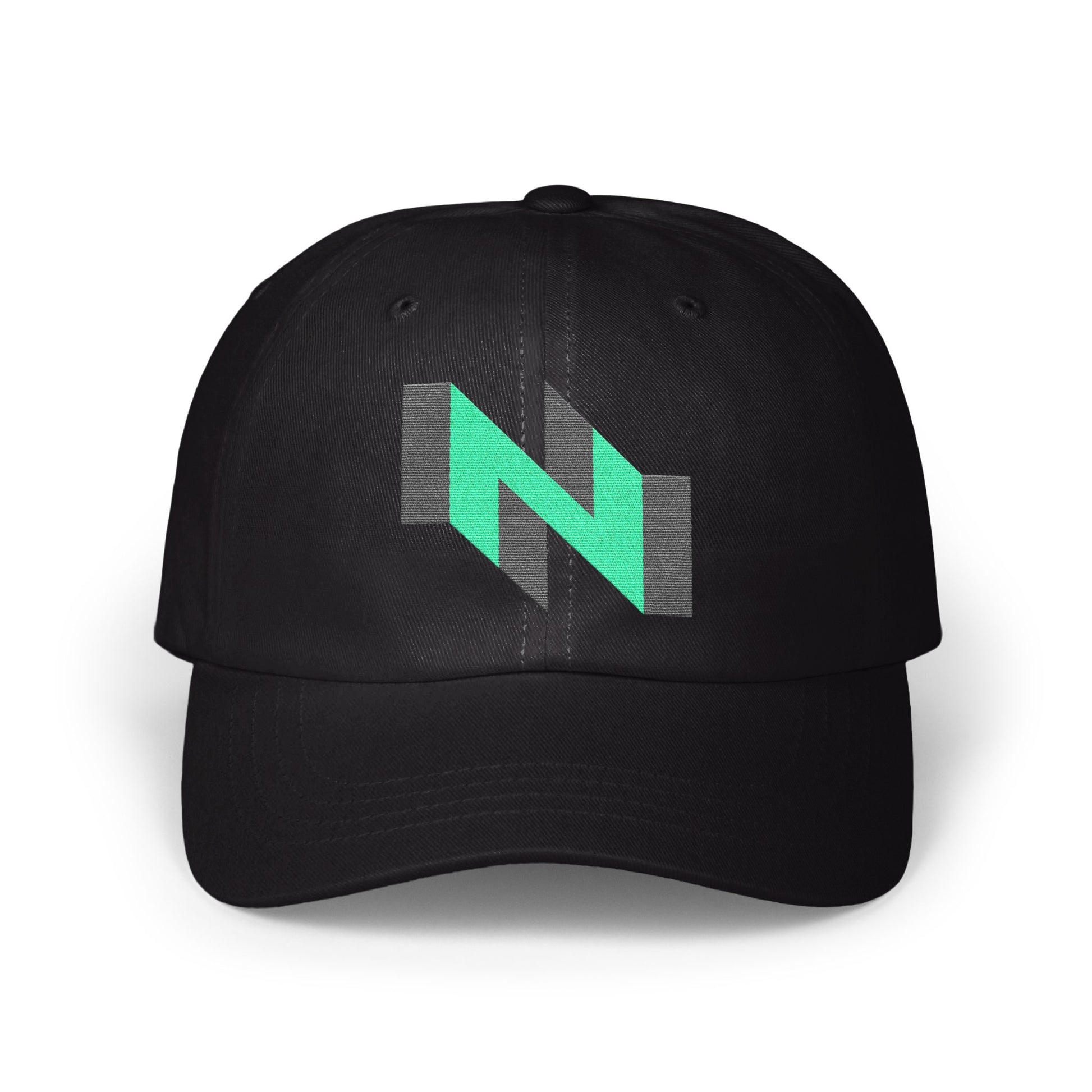 Stylish Black Cap with Green N Logo Hat product