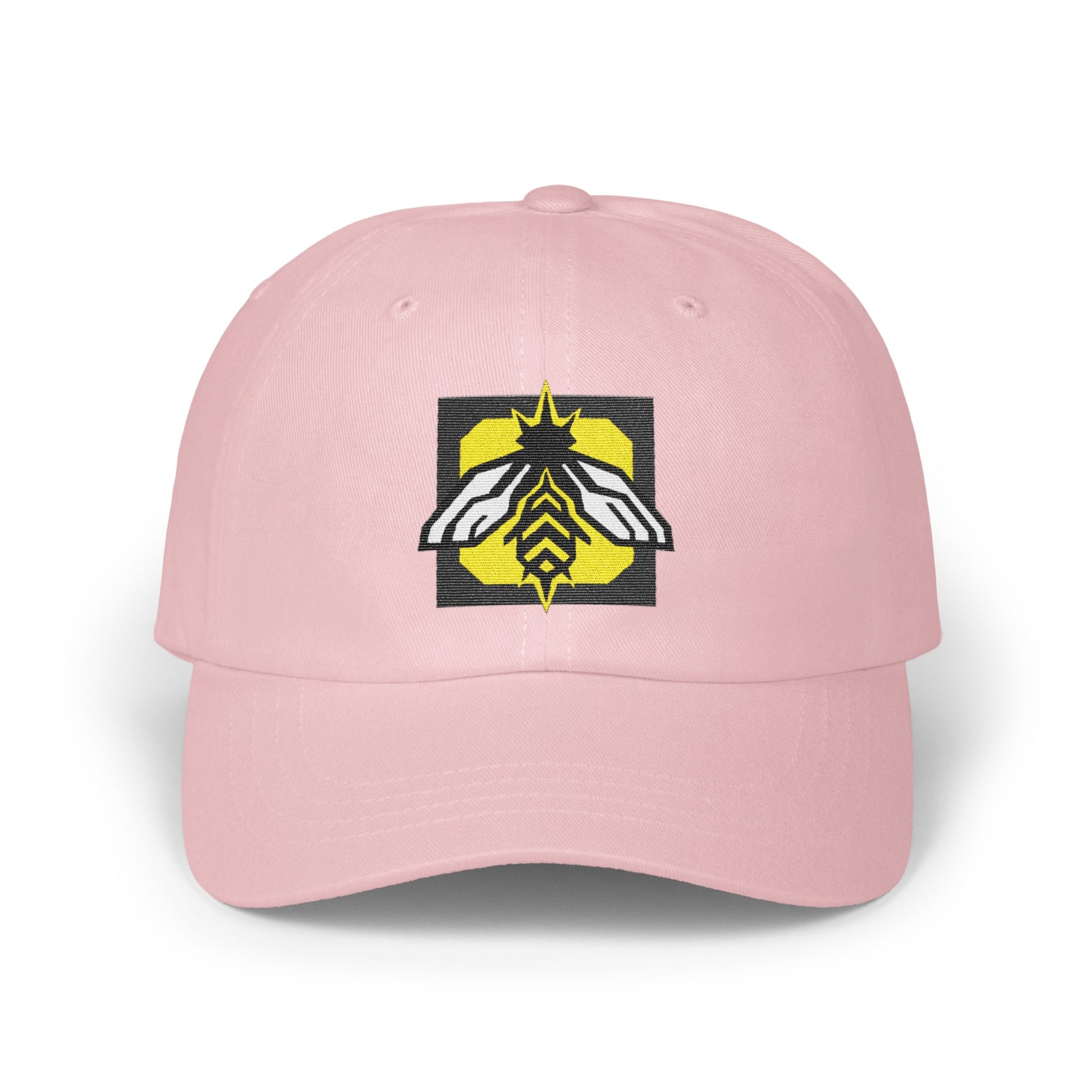 Stylish Pink Hat With Bee Embroidered Design product type