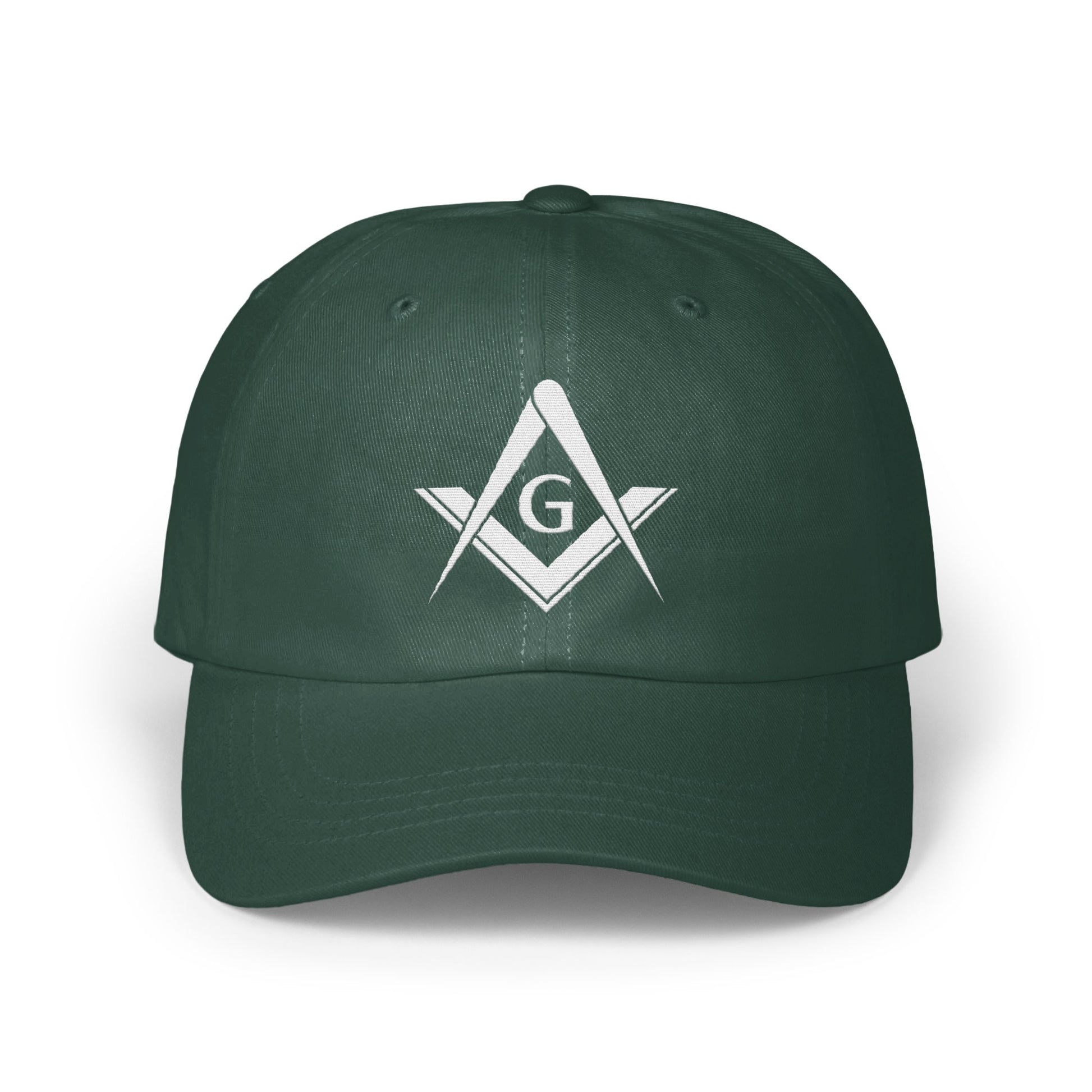Masonic Symbol Green Hat with Embroidered Logo Hat Product