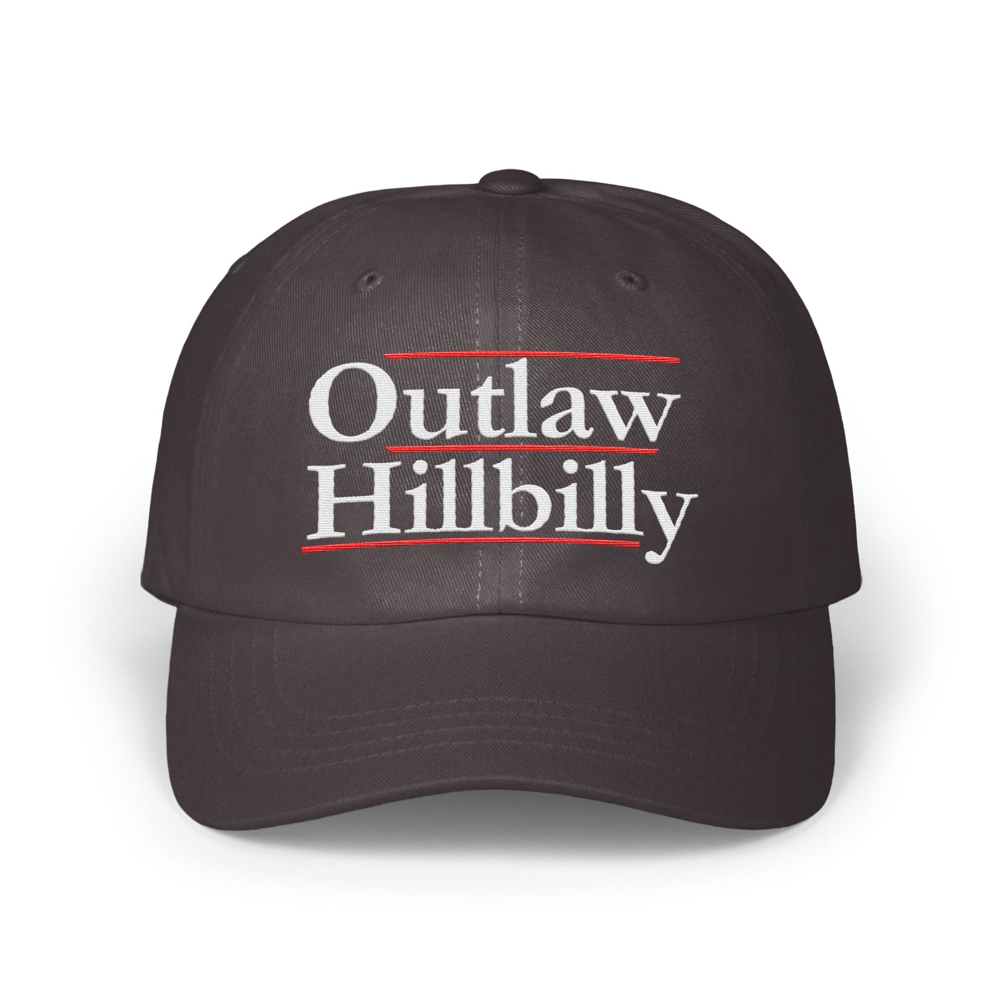 Outlaw Hillbilly Text Dark Color Baseball Hat product