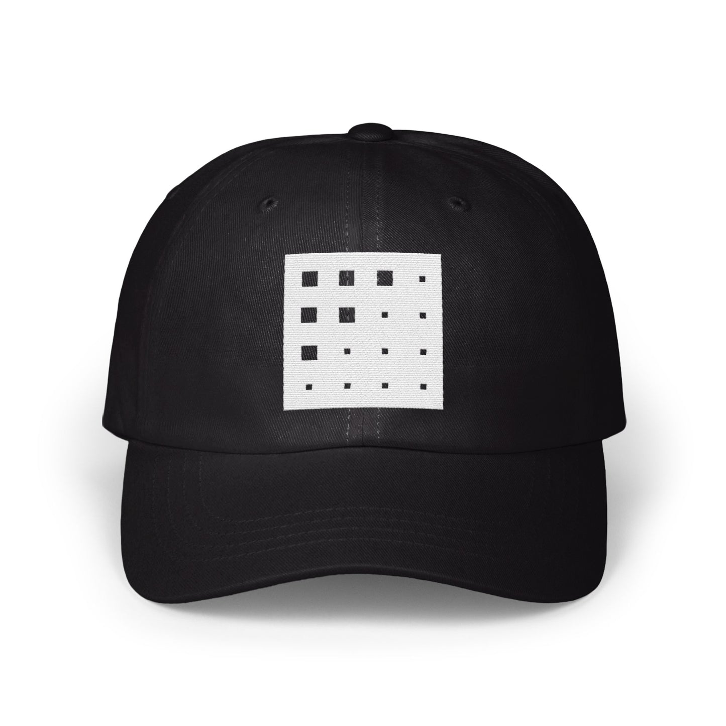 Unique Black Cap with Geometric Square Design product
