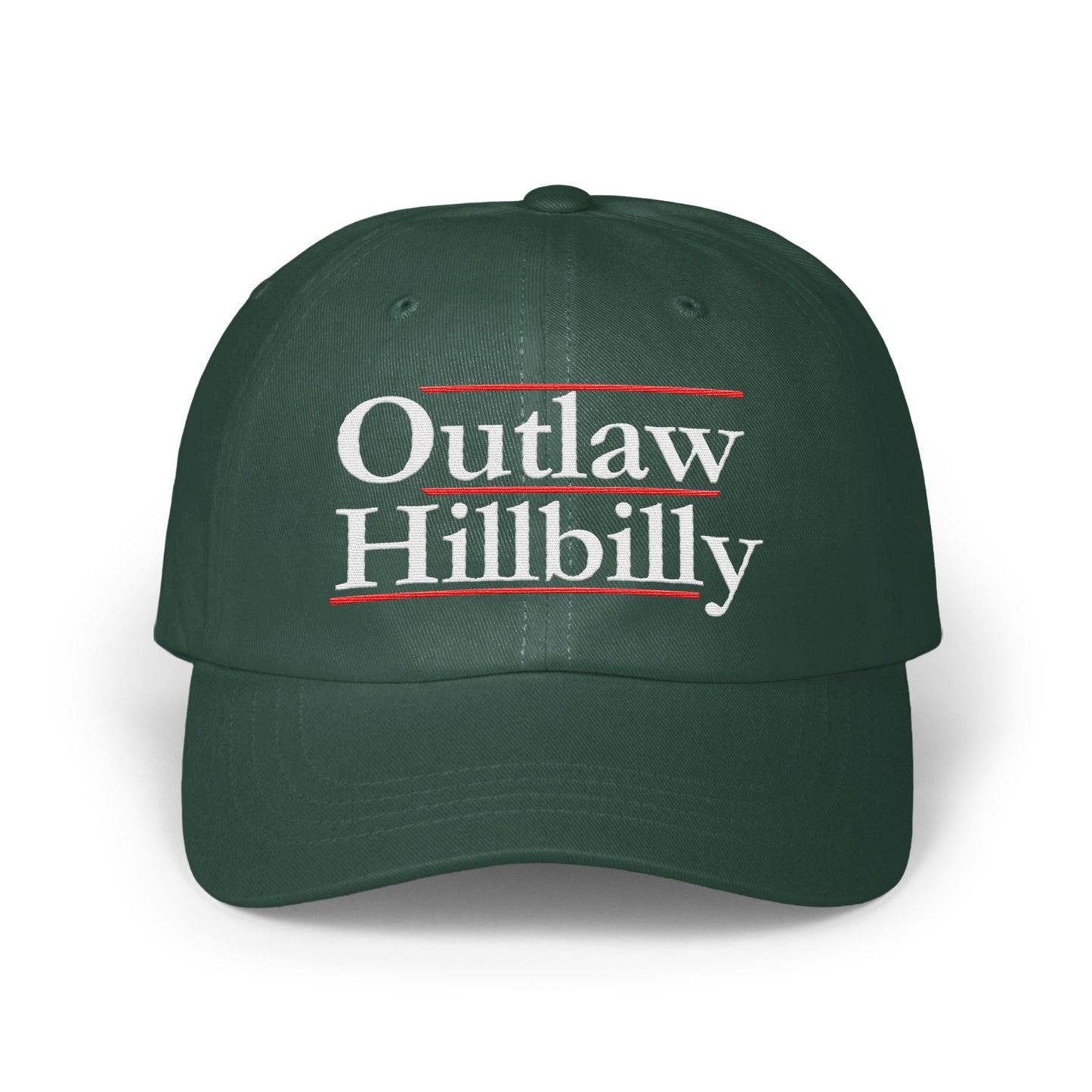 Outlaw Hillbilly Embroidered Green Adjustable Hat product