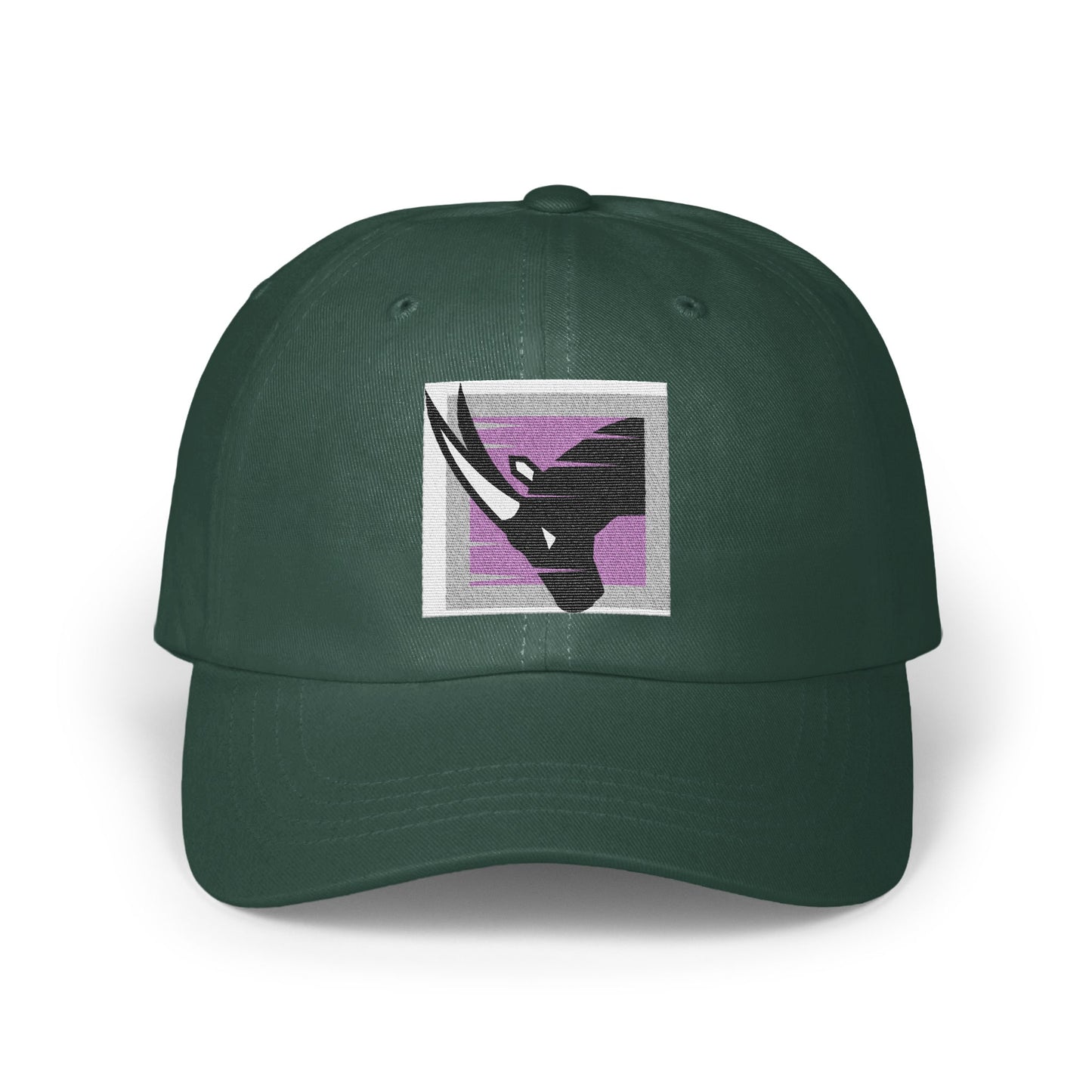 Unique Green Hat with Purple Animal Design Hat Product