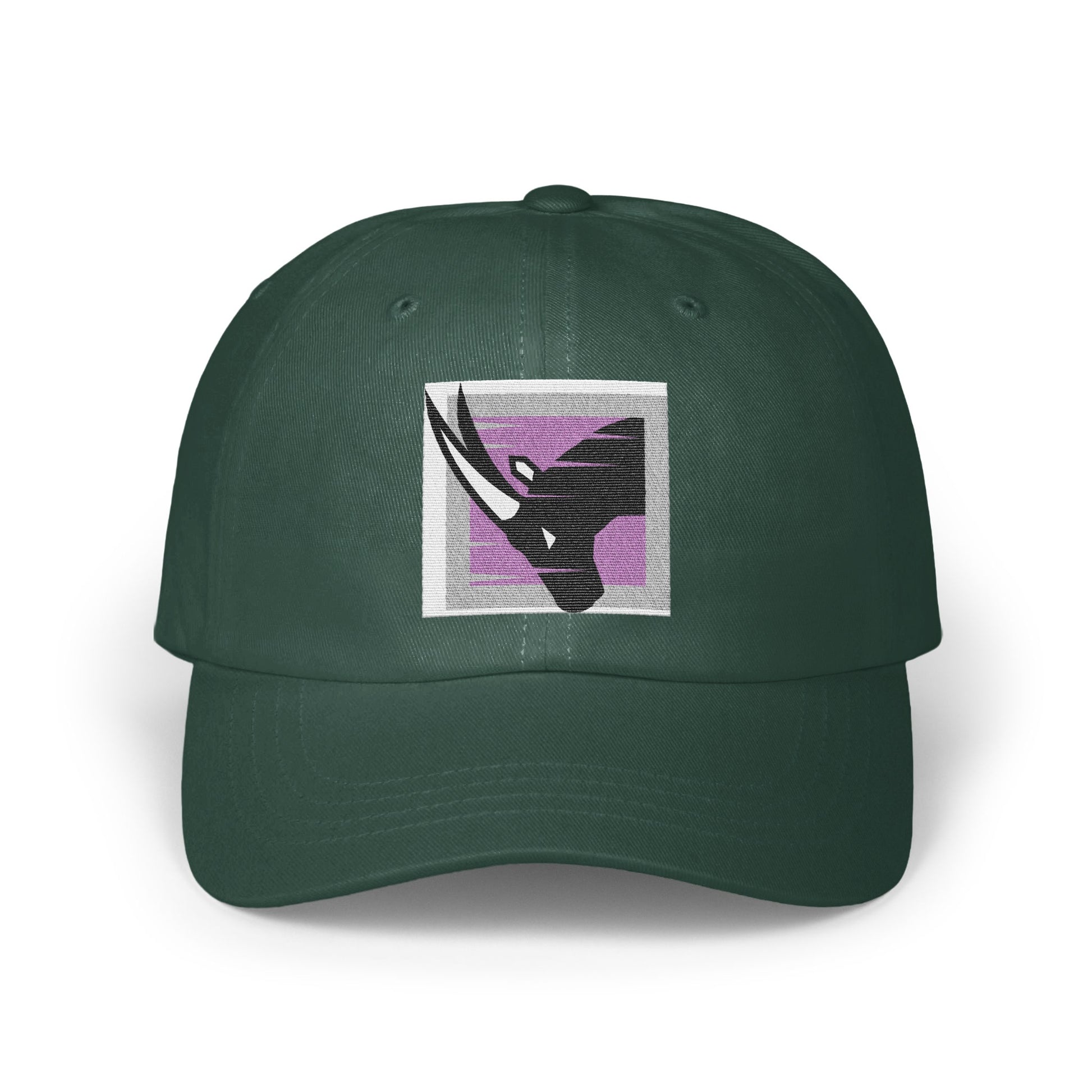 Unique Green Hat with Purple Animal Design Hat Product