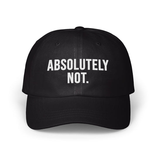 Absolutely Not Statement Black Cap product type