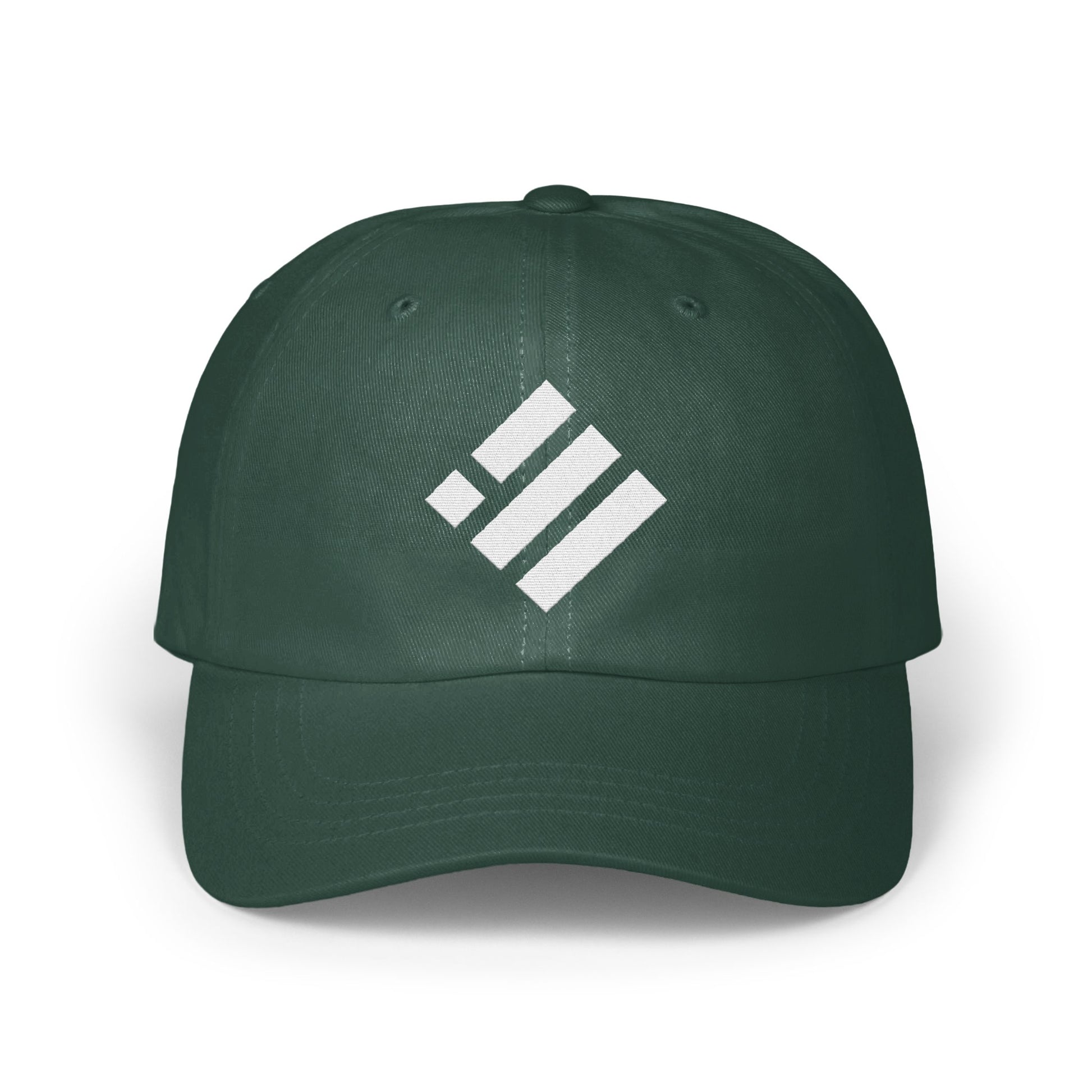 Modern Green Cap with White Geometric Design product