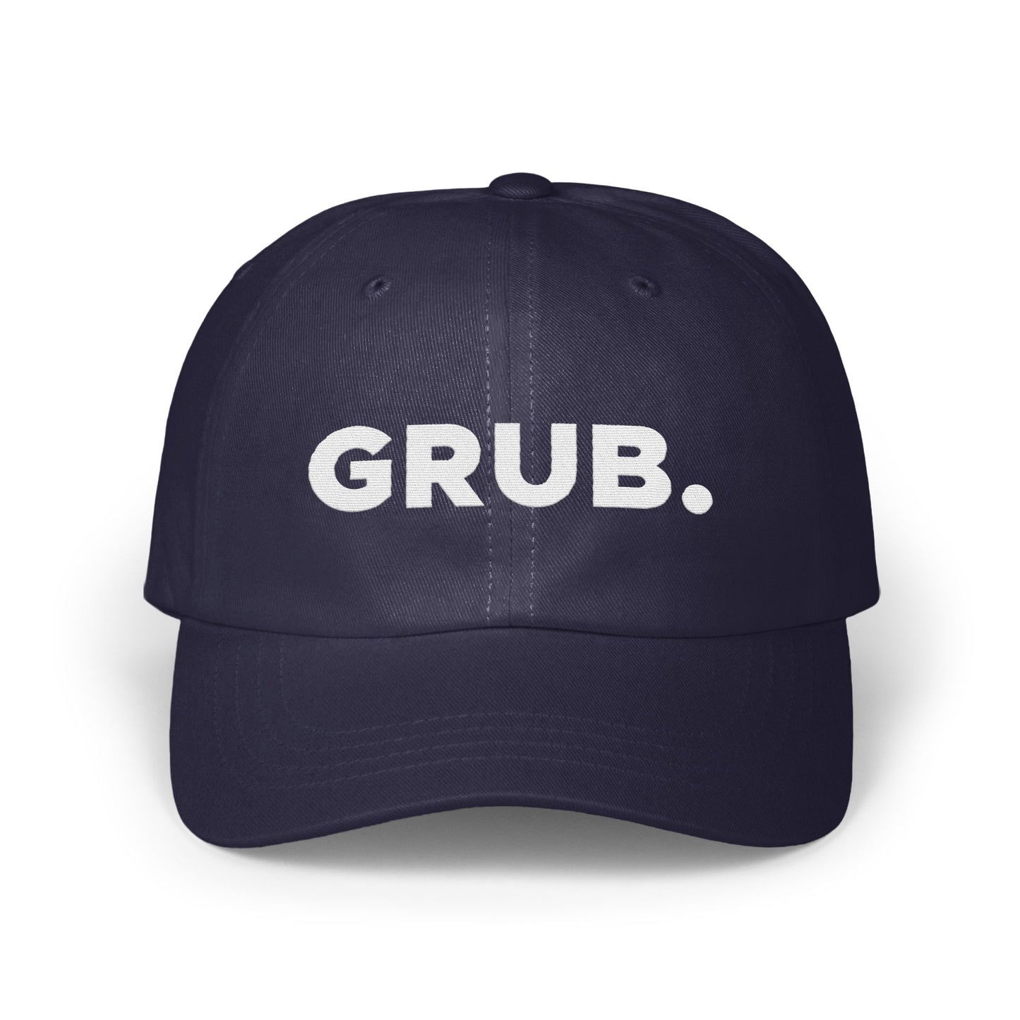 Stylish Navy Blue GRUB. Embroidered Text Baseball Cap Product Type