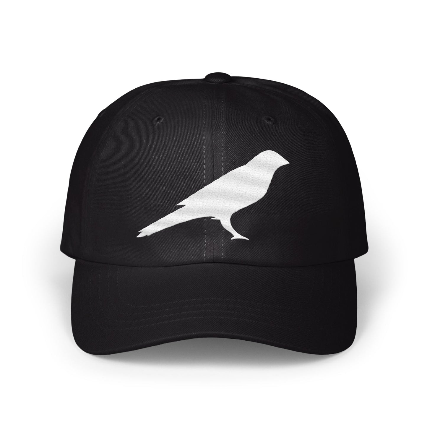 Black Baseball Cap with White Bird Silhouette product