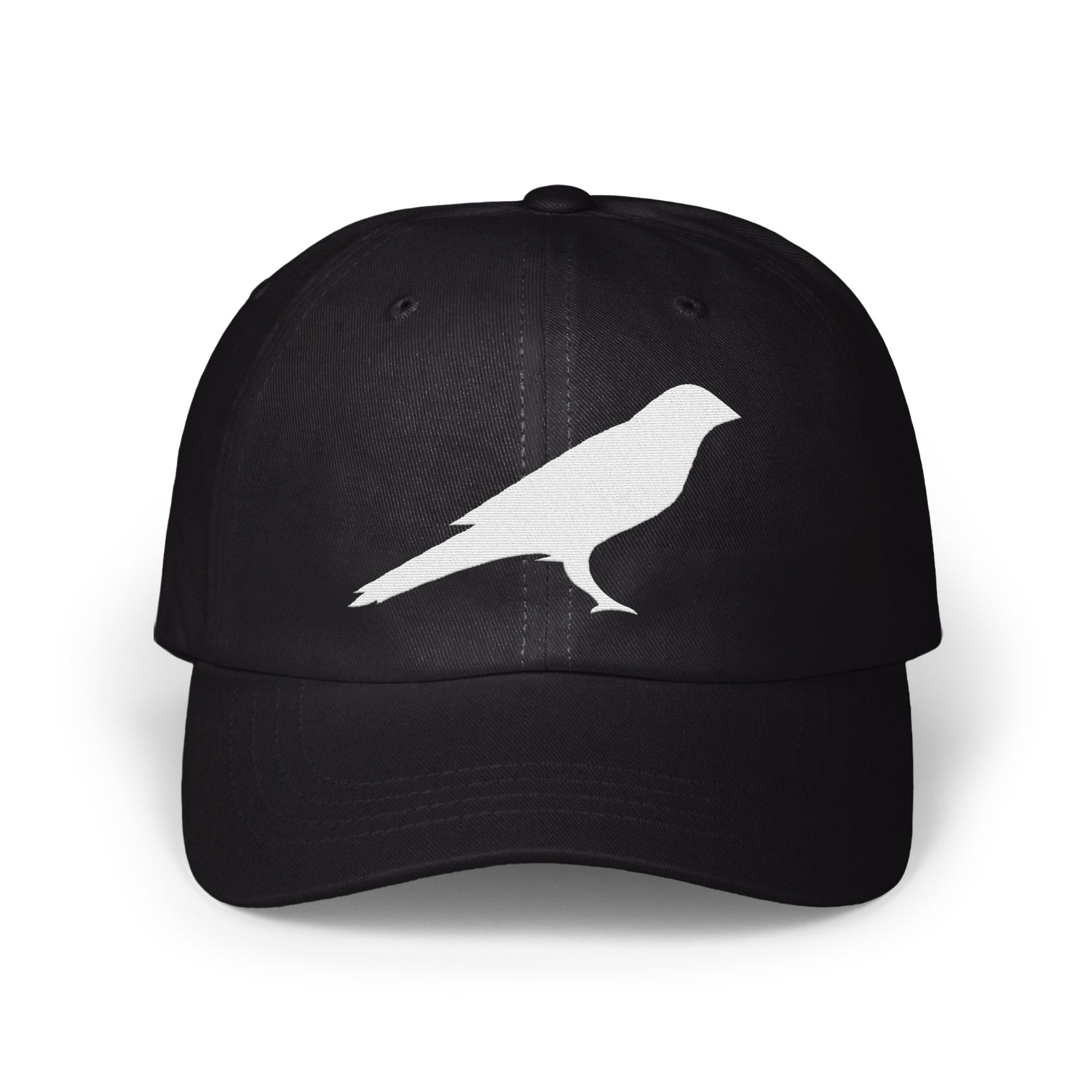 Black Baseball Cap with White Bird Silhouette product