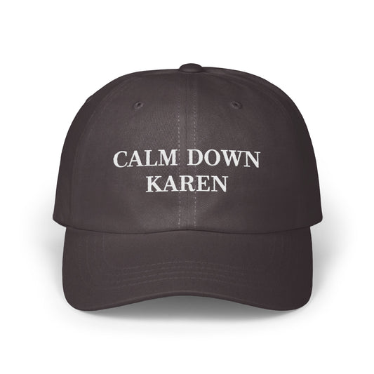 Calm Down Karen Black Text Hat Apparel product