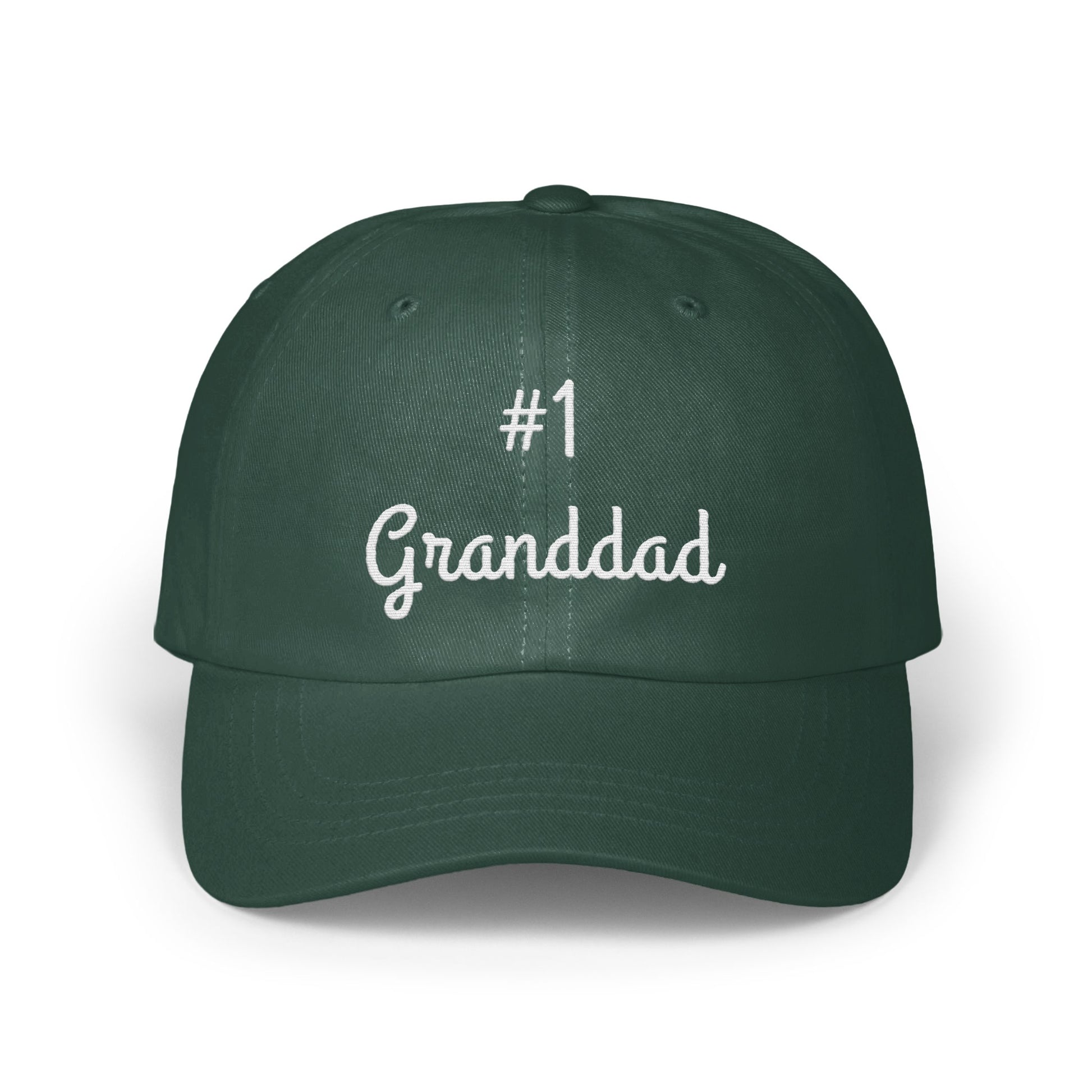 #1 Granddad Green Embroidered Hat Unique gift product type