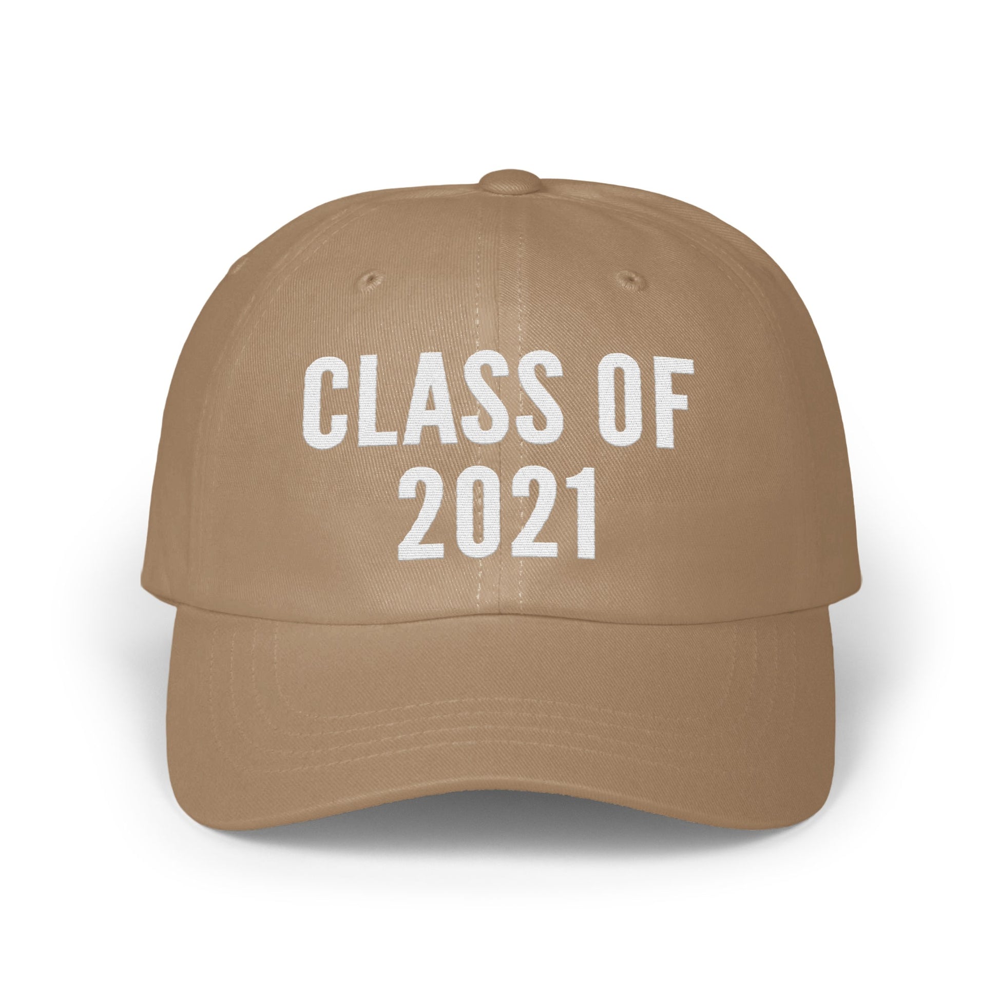 Class of 2021 Beige Graduation Cap product type