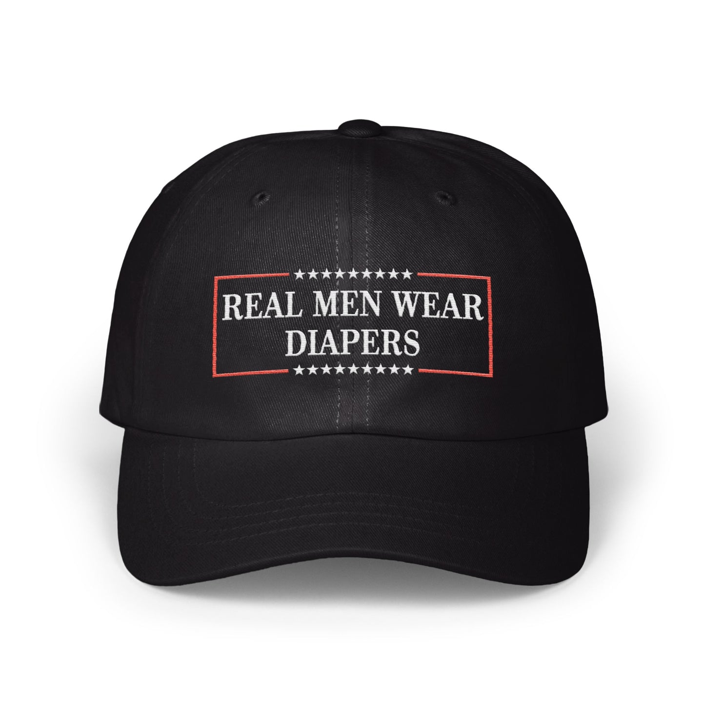 Real Men Wear Diapers Black Cap Hat product