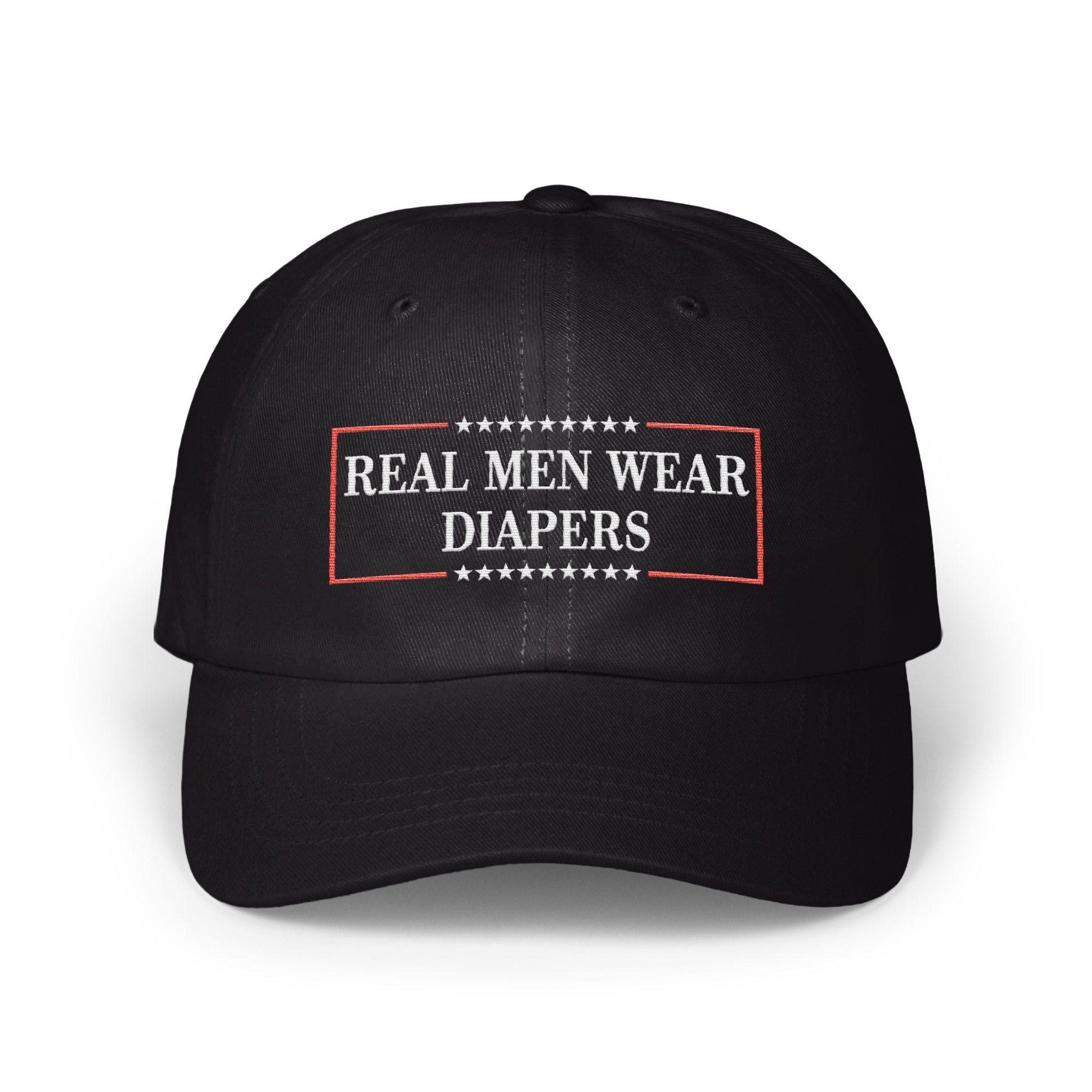 Real Men Wear Diapers Black Cap Hat product