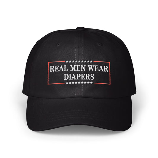 Real Men Wear Diapers Black Cap Hat product