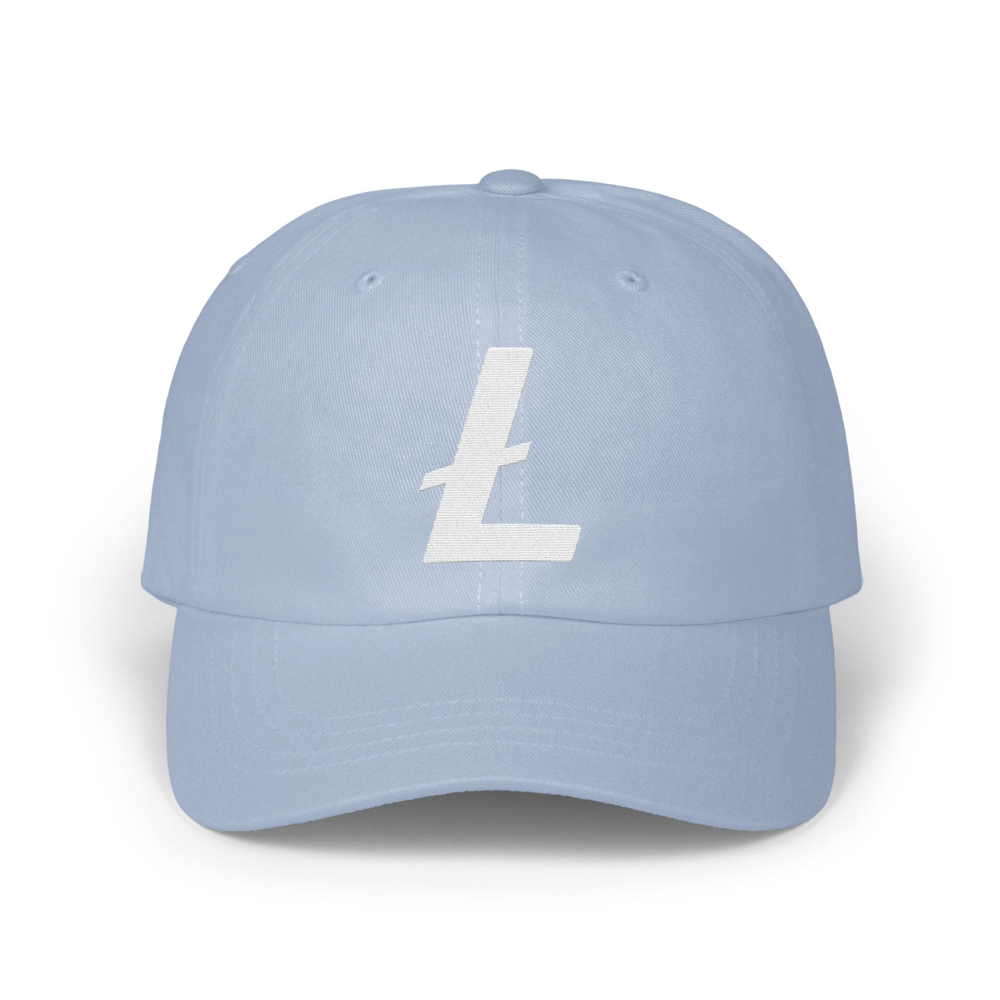 Light Blue Hat with Litecoin Logo Design Hat product