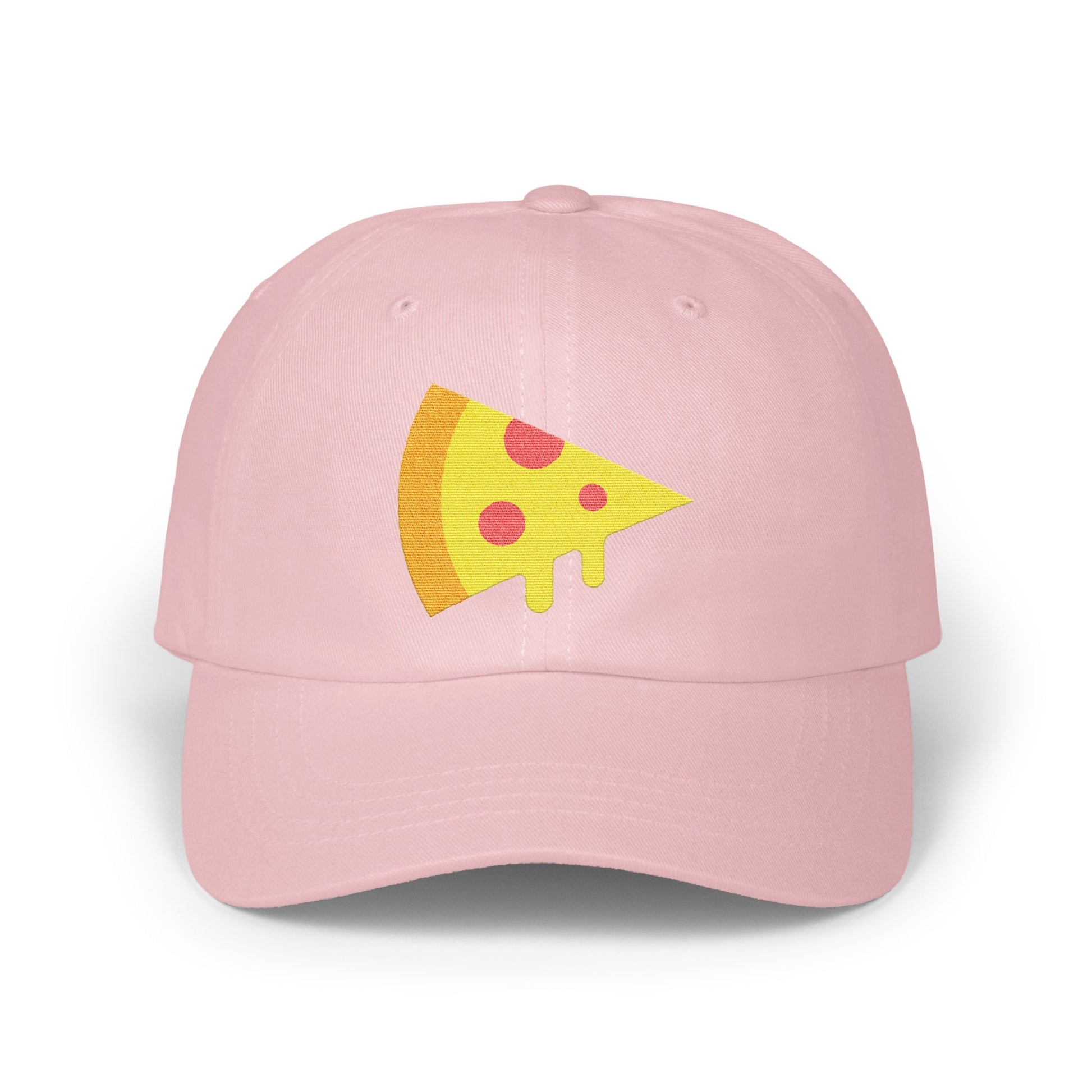 Fun Pink Baseball Cap with Cartoon Pizza Slice product